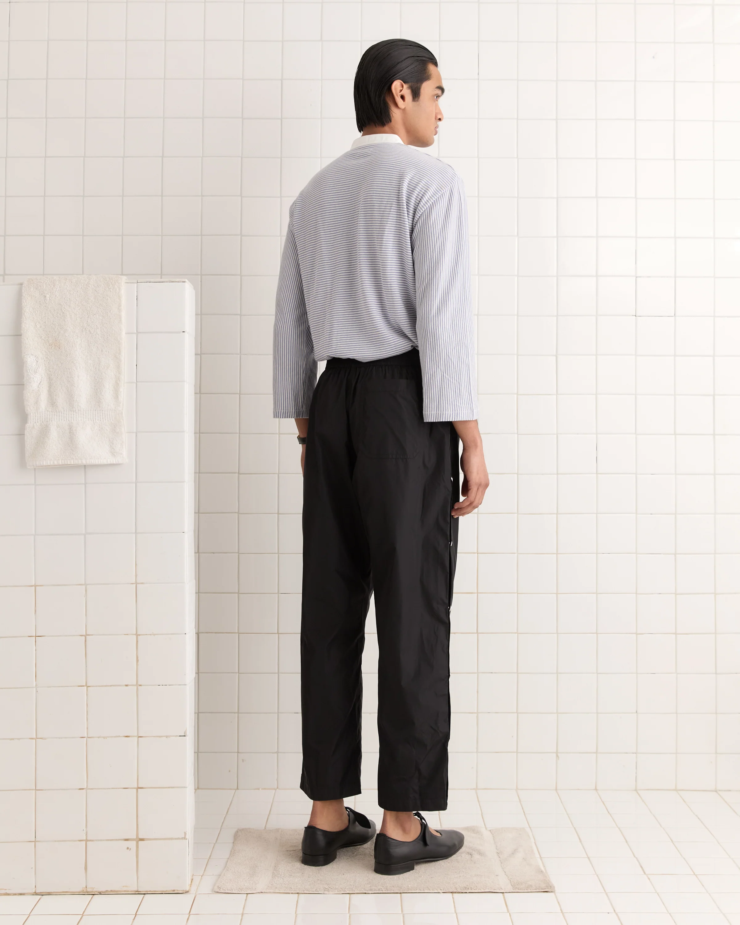 Nylon Tear-Away Track Pants - Black - Image 3