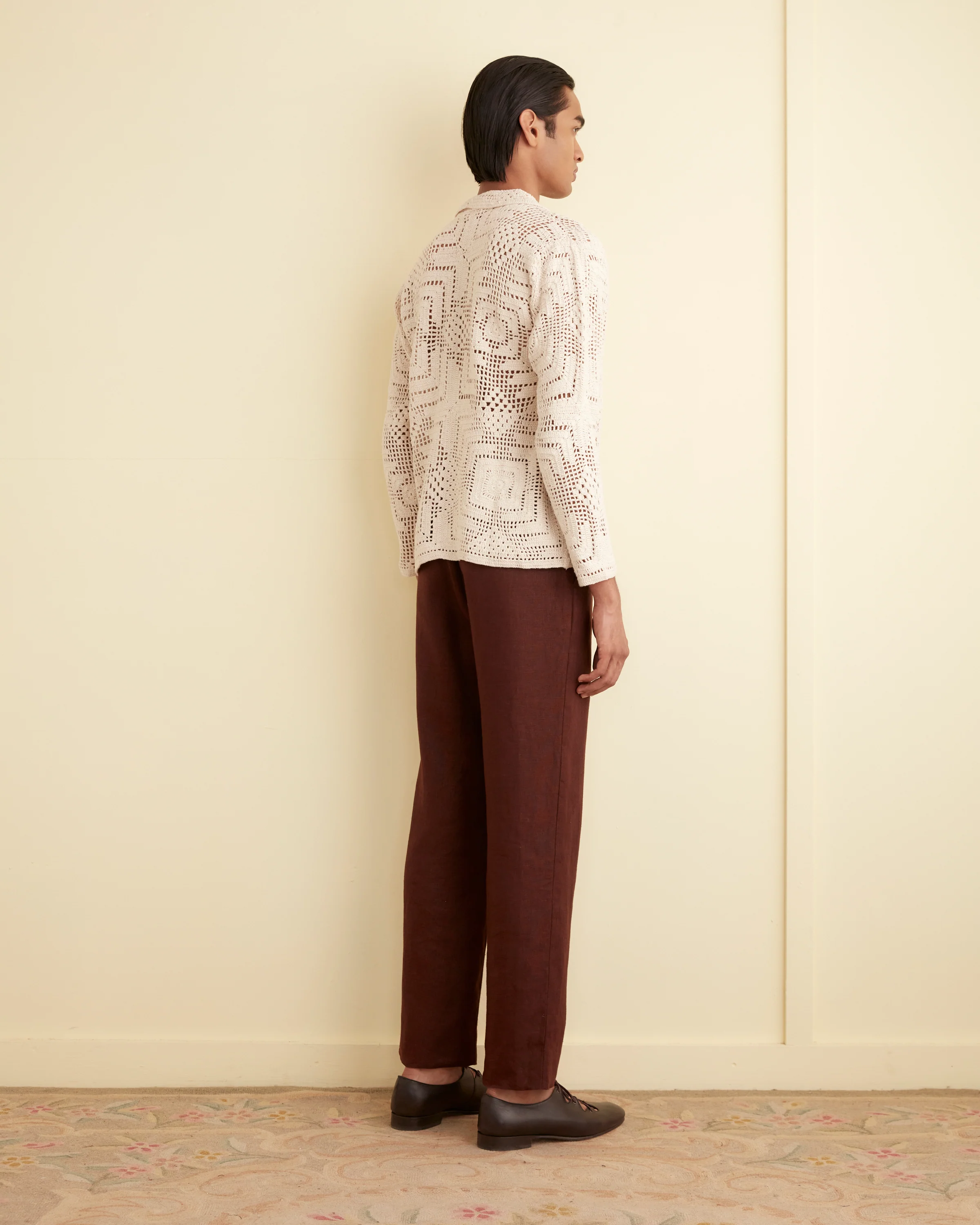 Crochet Shirt - Cream - Image 3