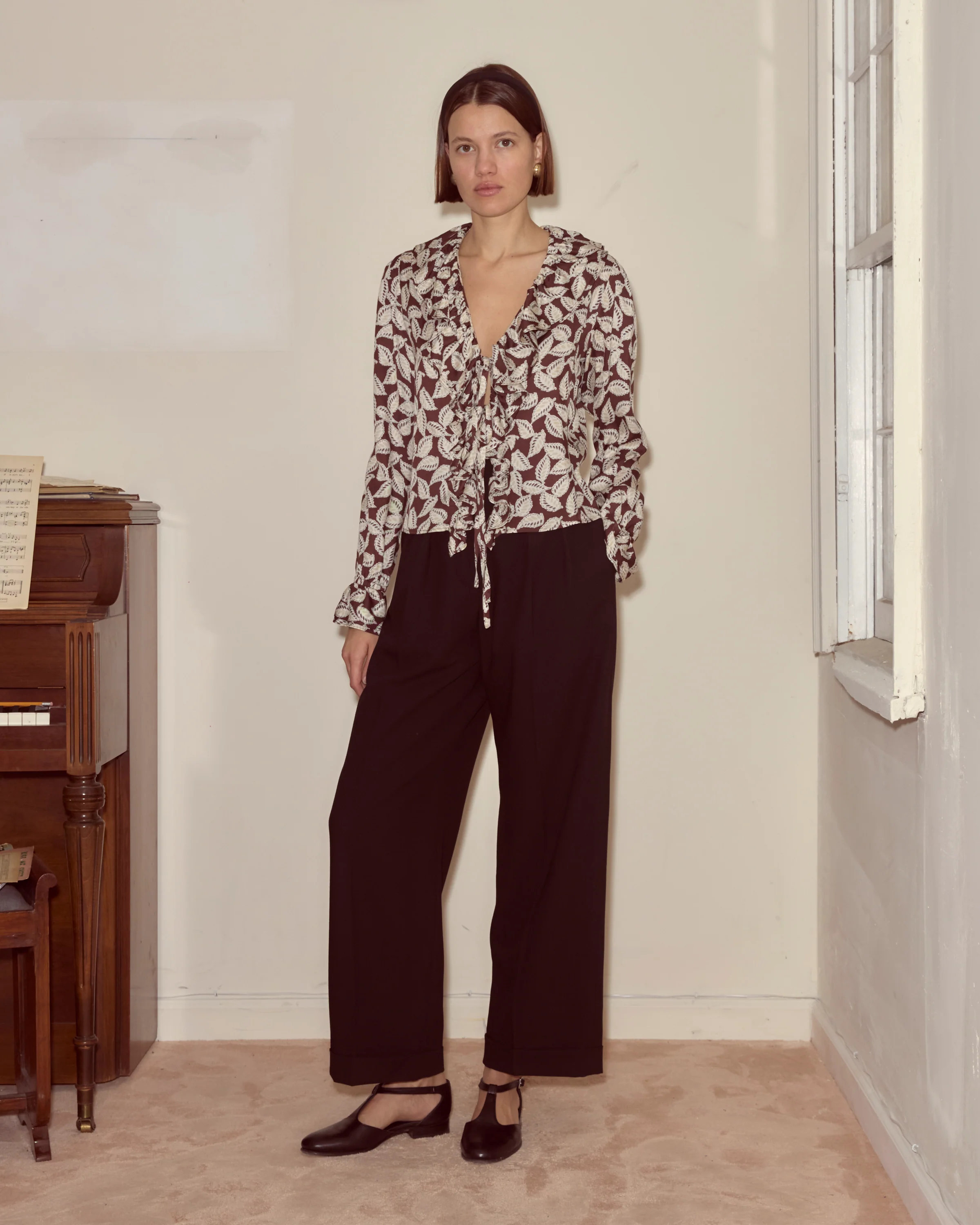 Paper Birch Flounce Blouse