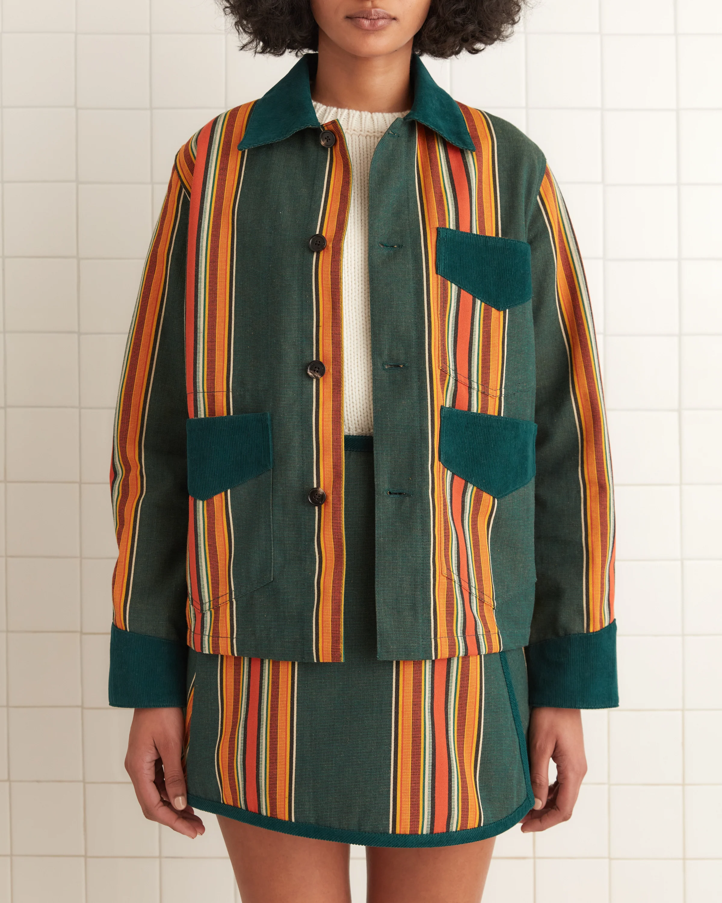 Parakeet Stripe Craft Jacket