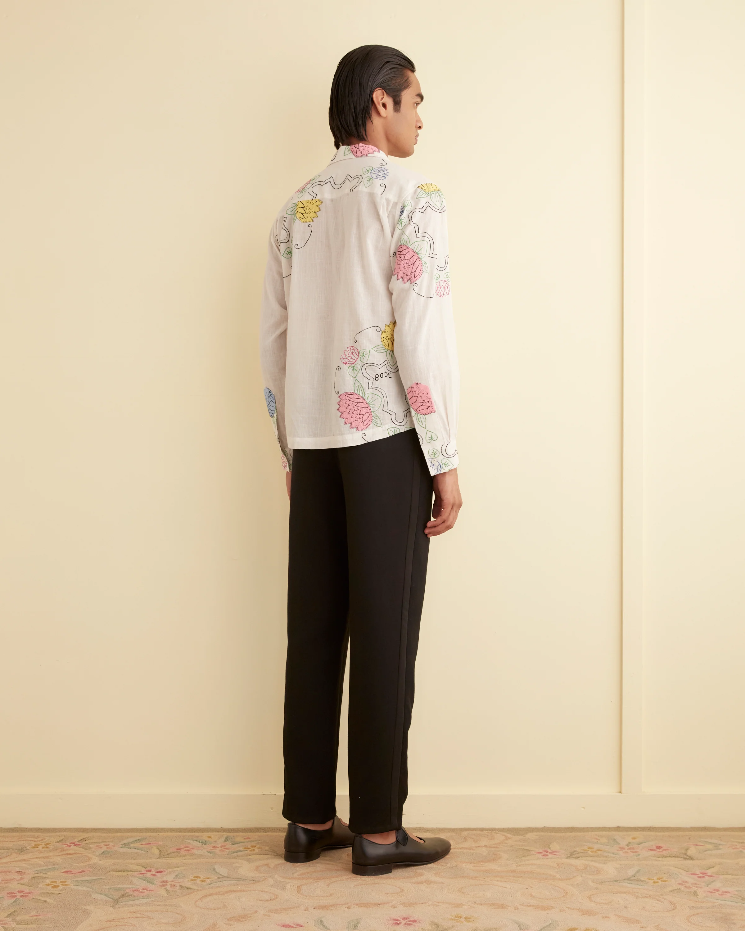 Patchwork Lotus Long Sleeve Shirt - Image 3