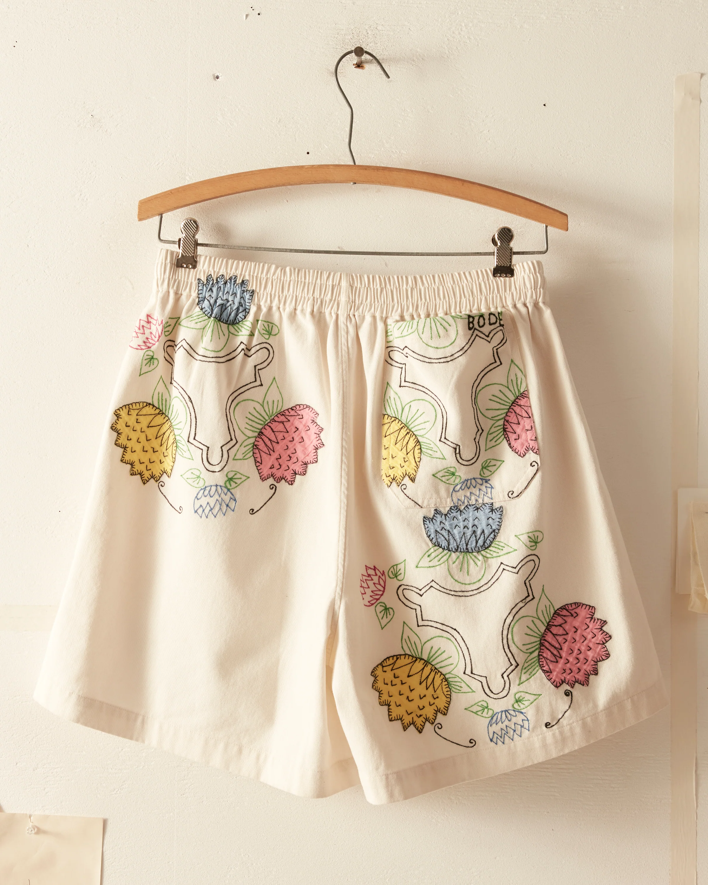 Patchwork Lotus Shorts - Image 2
