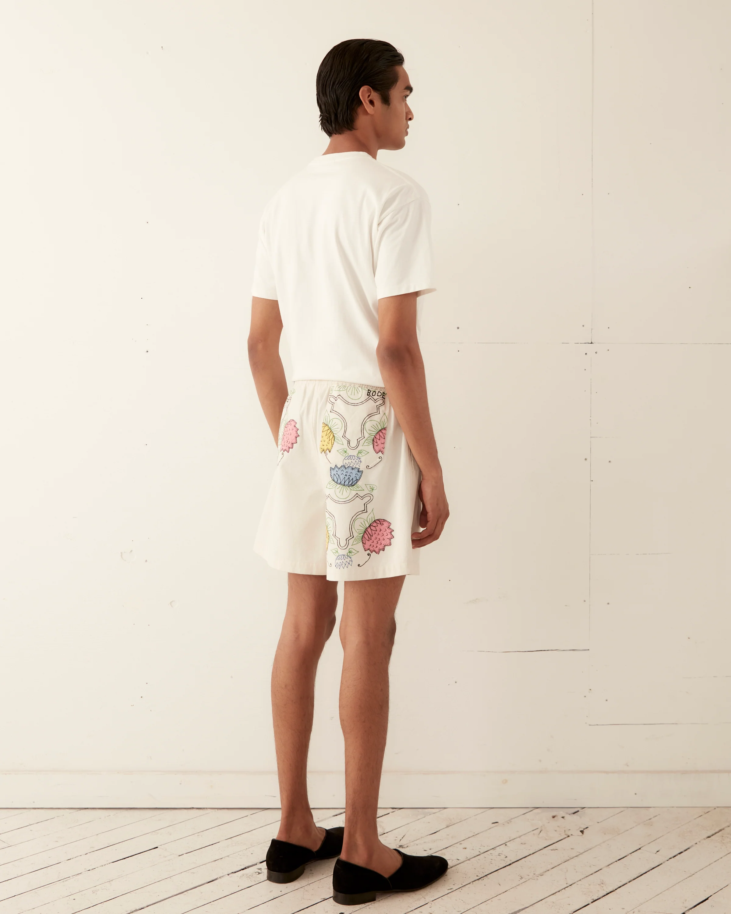 Patchwork Lotus Shorts - Image 5