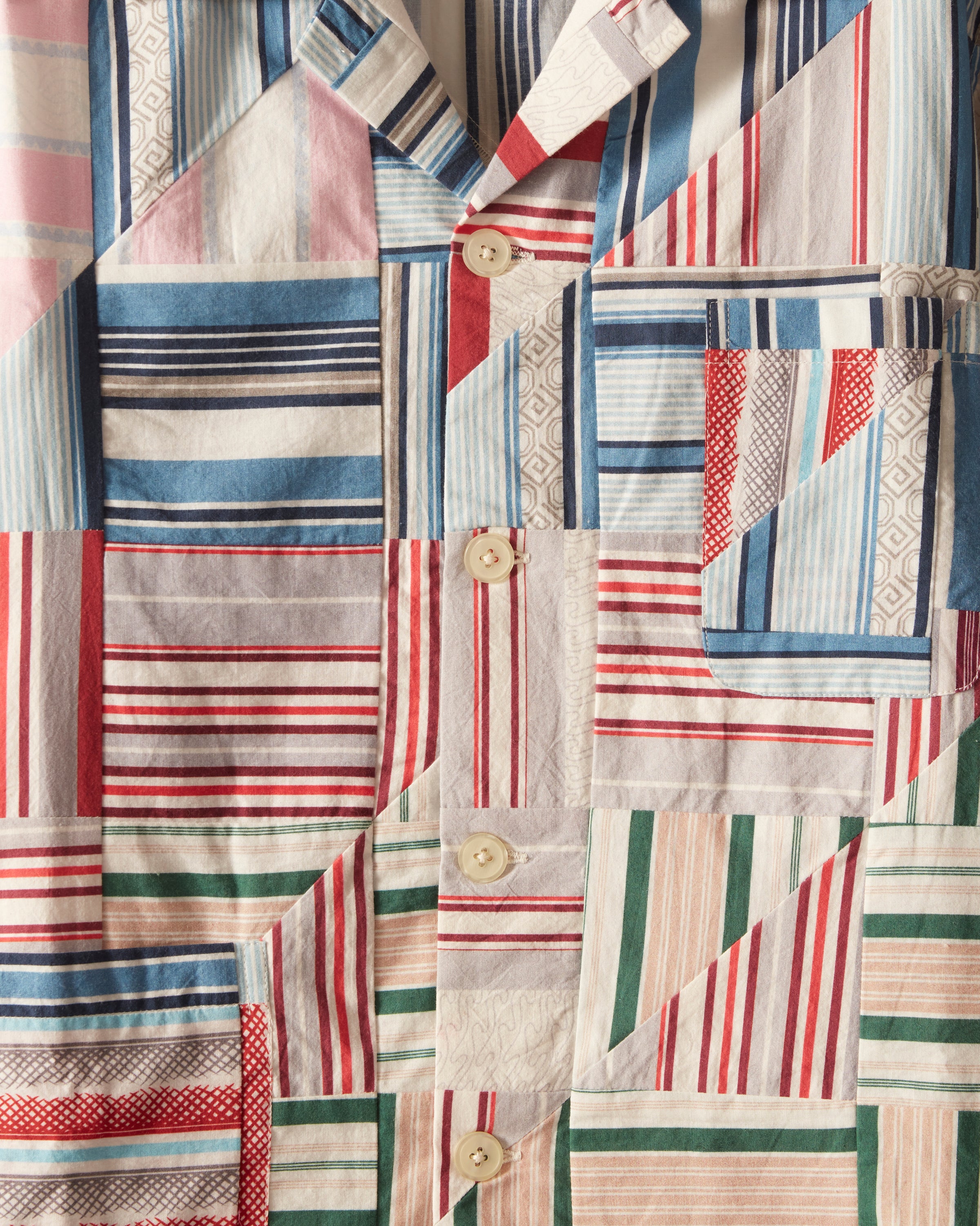 Patchwork Oxford Long Sleeve Shirt - Image 2