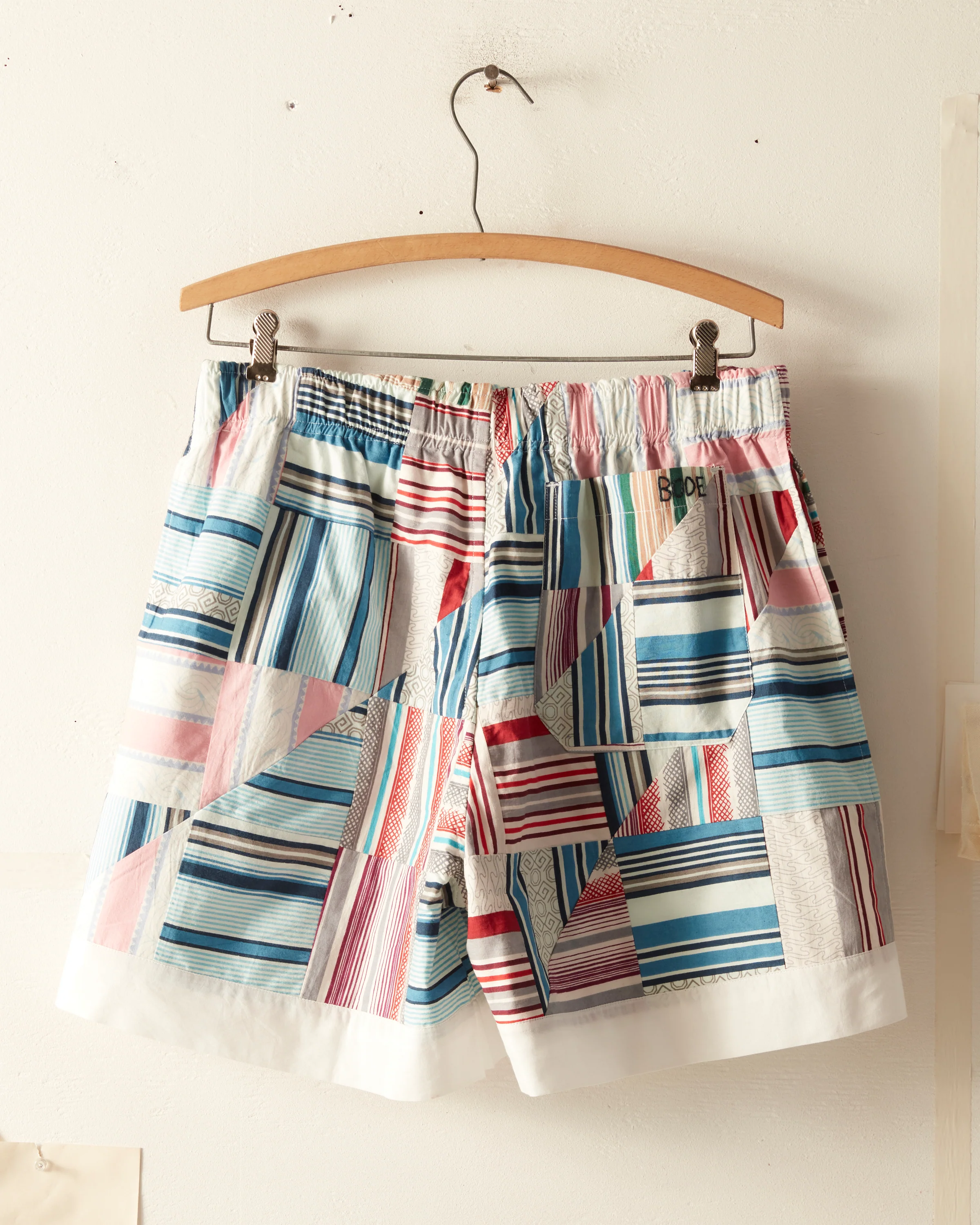 Patchwork Oxford Shorts - Image 3