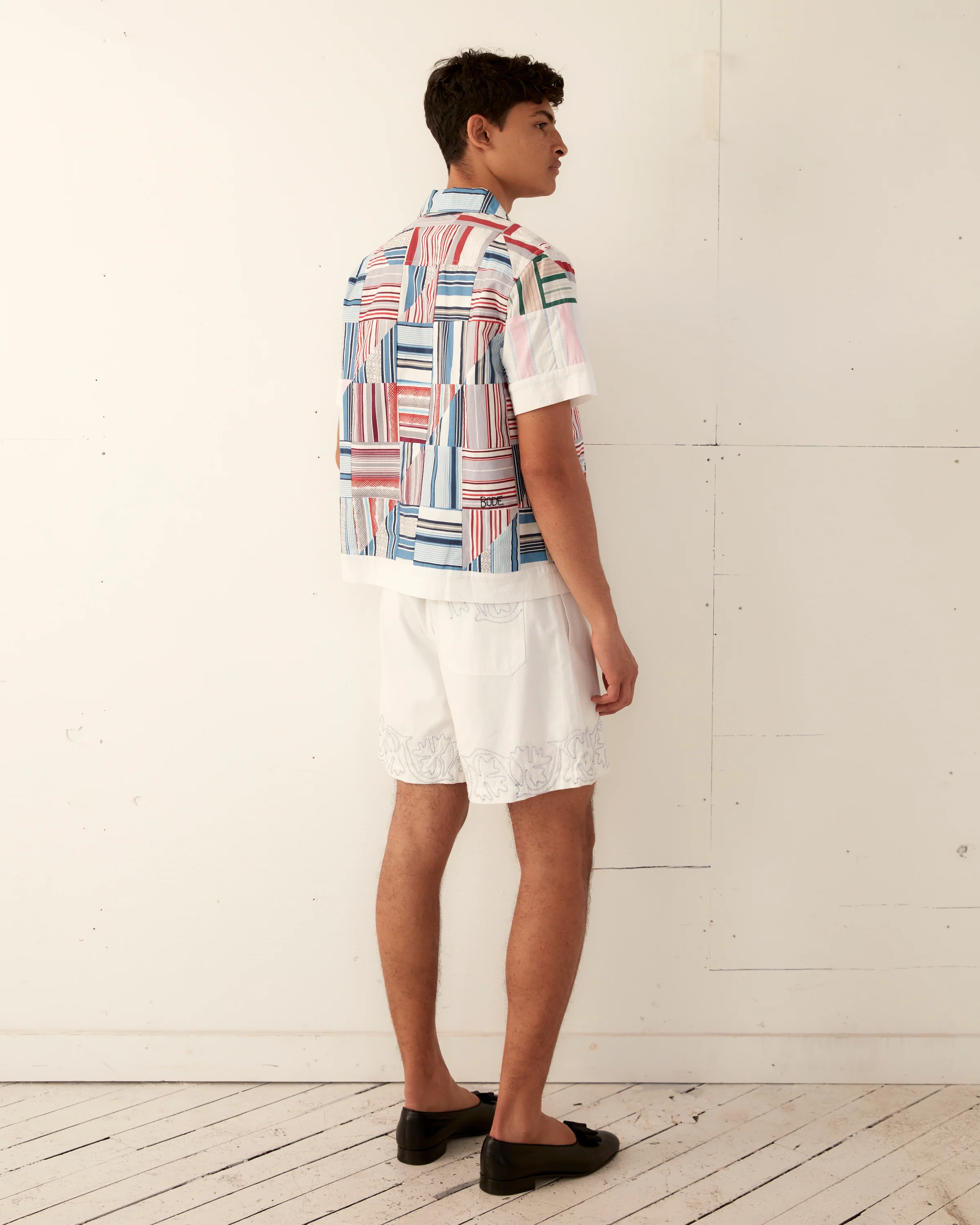 Patchwork Oxford Short Sleeve Shirt - Image 5