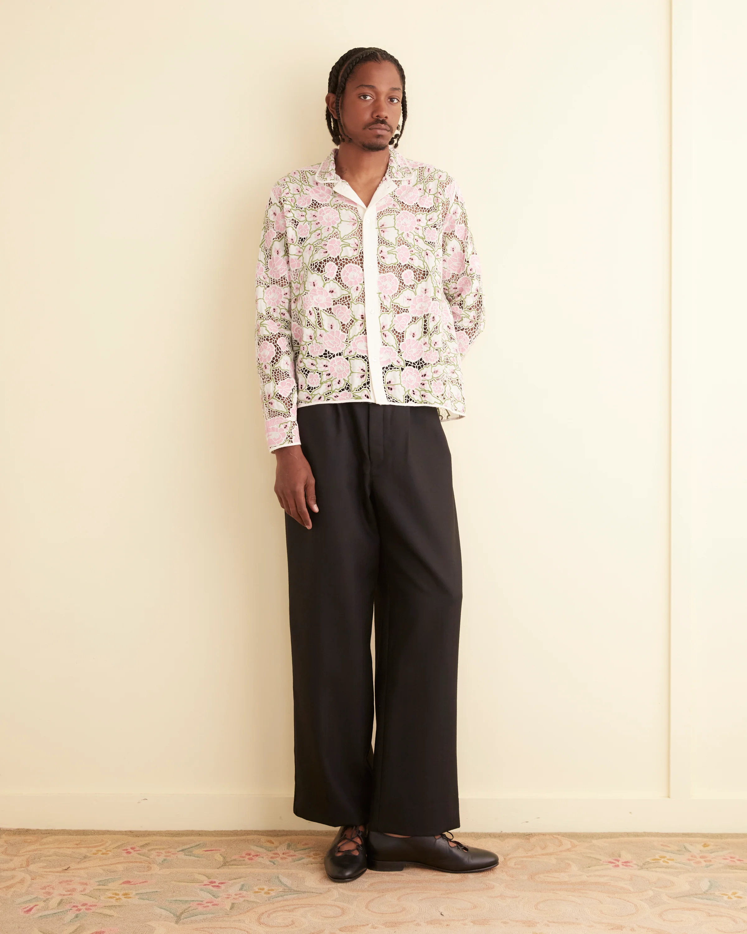 Peony Lace Long Sleeve Shirt - Image 2