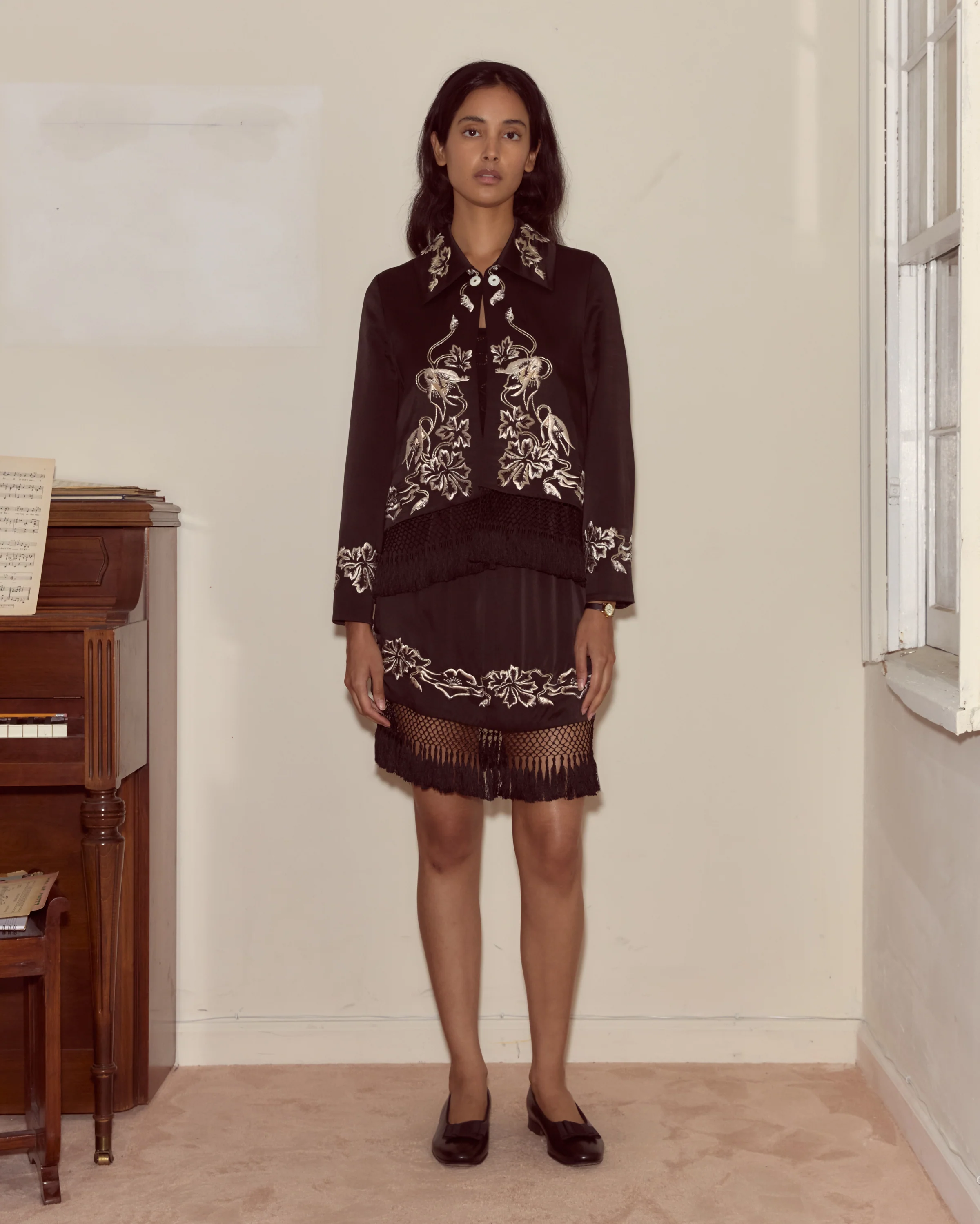 Phantasm Fringe Skirt - Black - Image 2