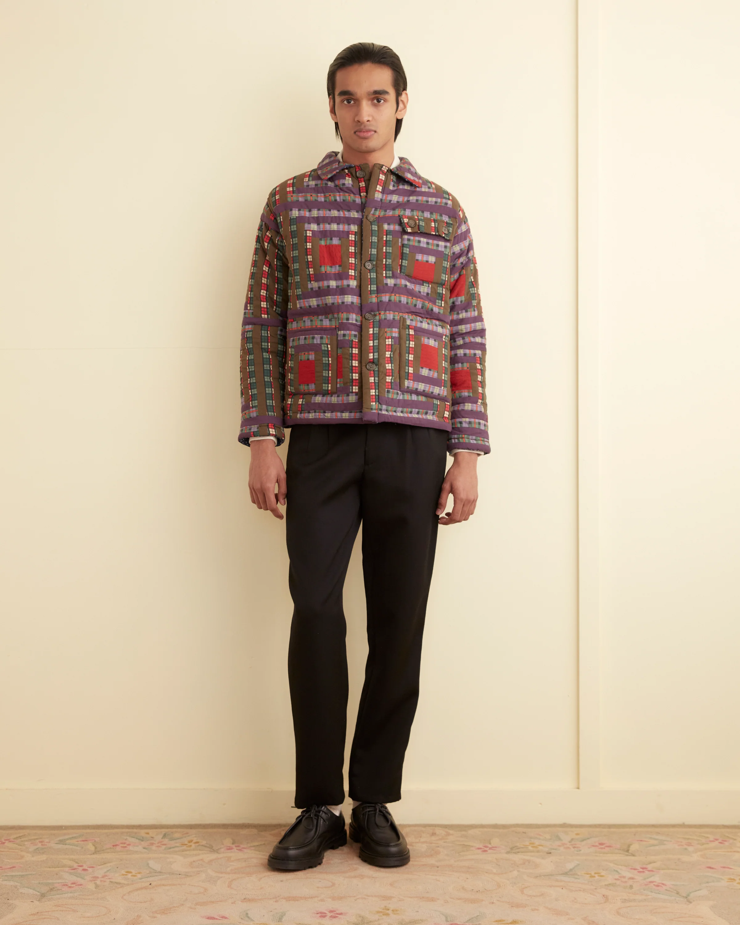 Plaid Log Cabin Quilt Jacket