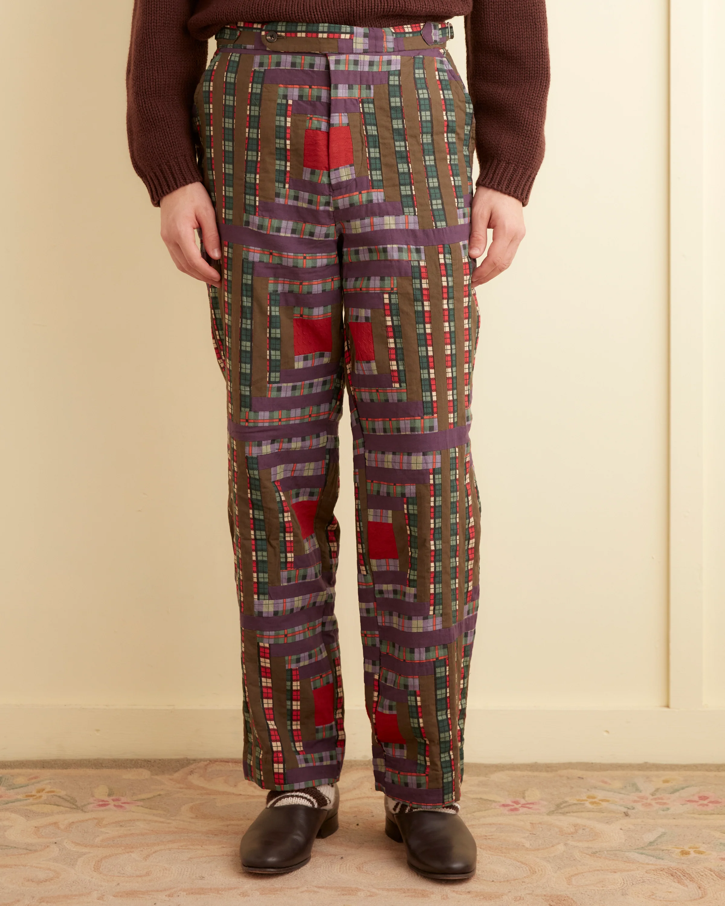 Plaid Log Cabin Trousers - Image 2