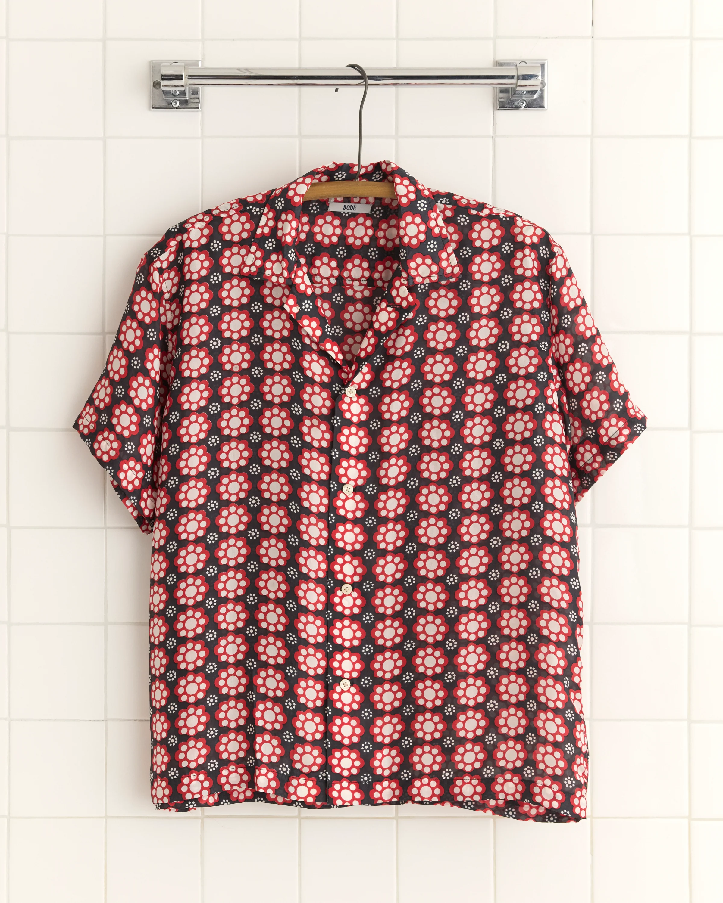 Polka Fleur Short Sleeve Shirt