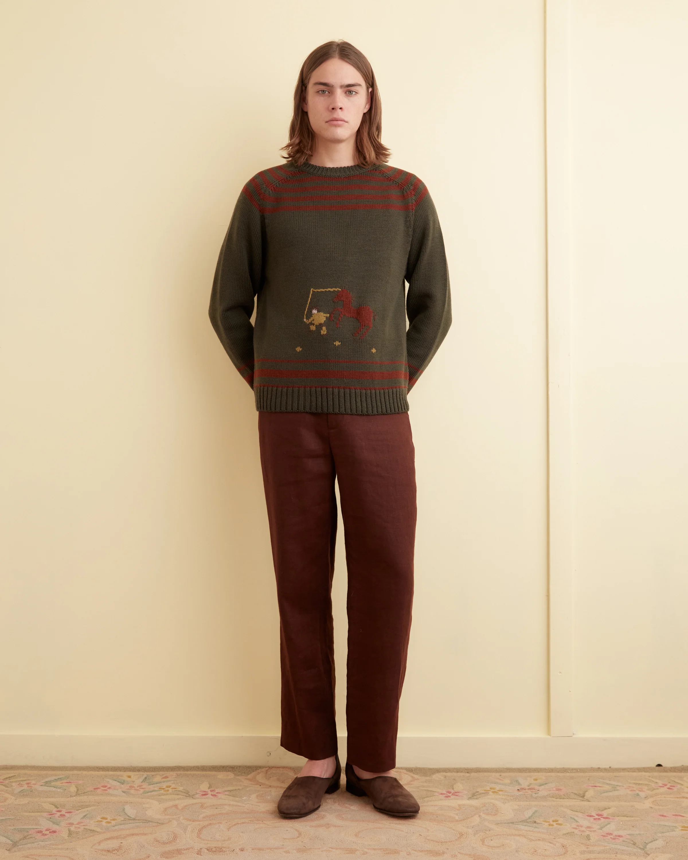 Pony Lasso Sweater - Green Multi - Image 2