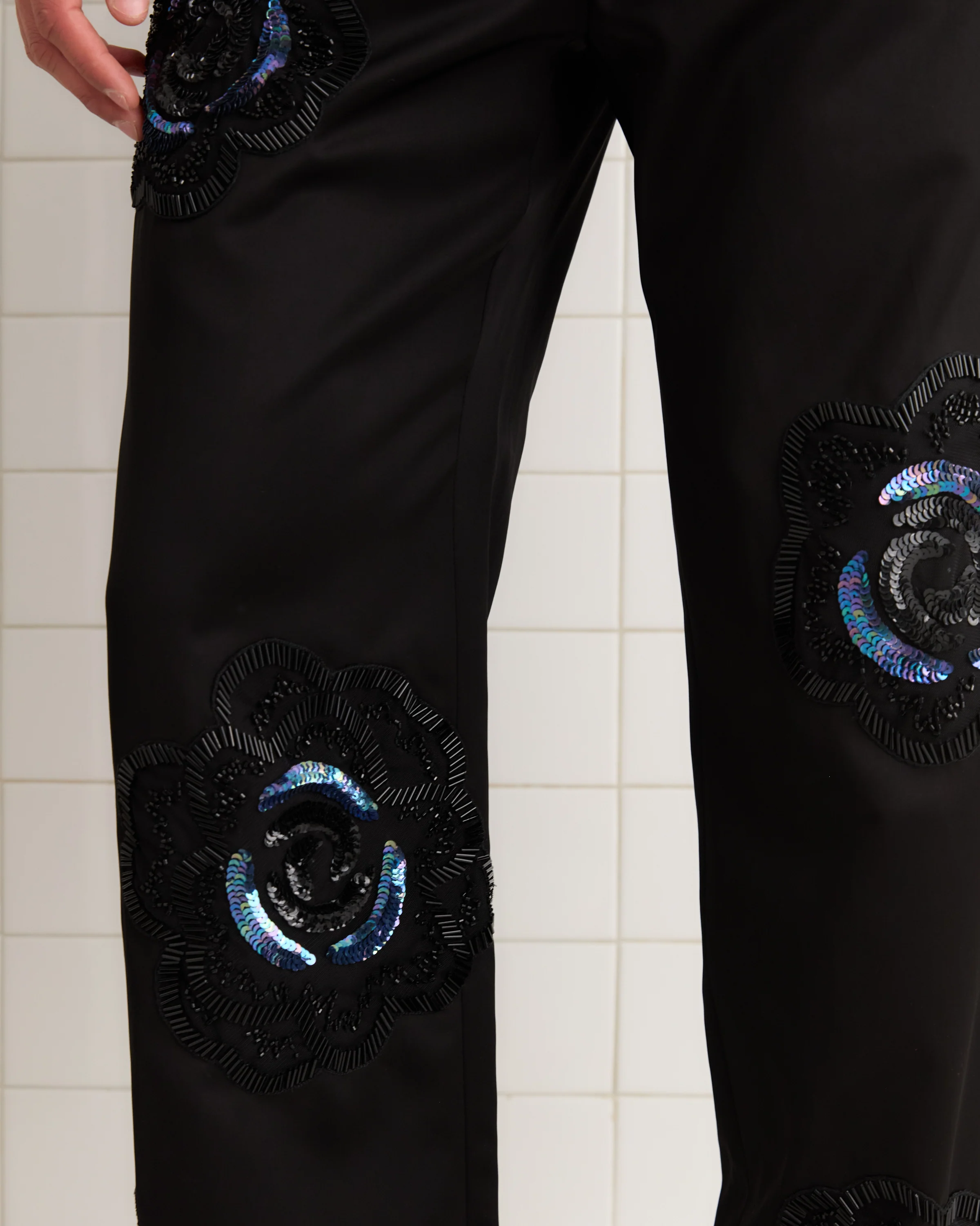 Poppy Suiting Trousers - Black - Image 2
