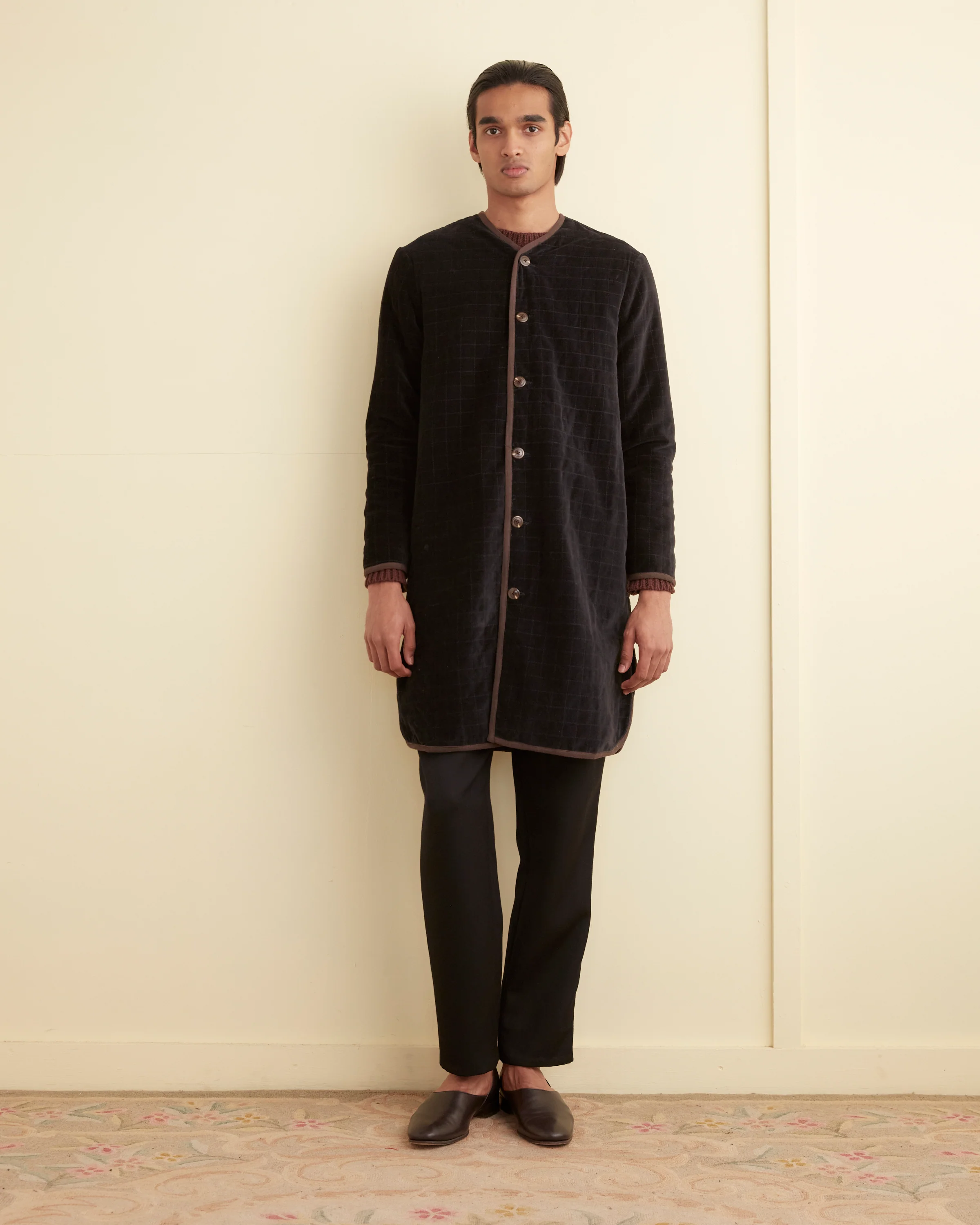 Quilted Velvet Liner Coat - Image 2