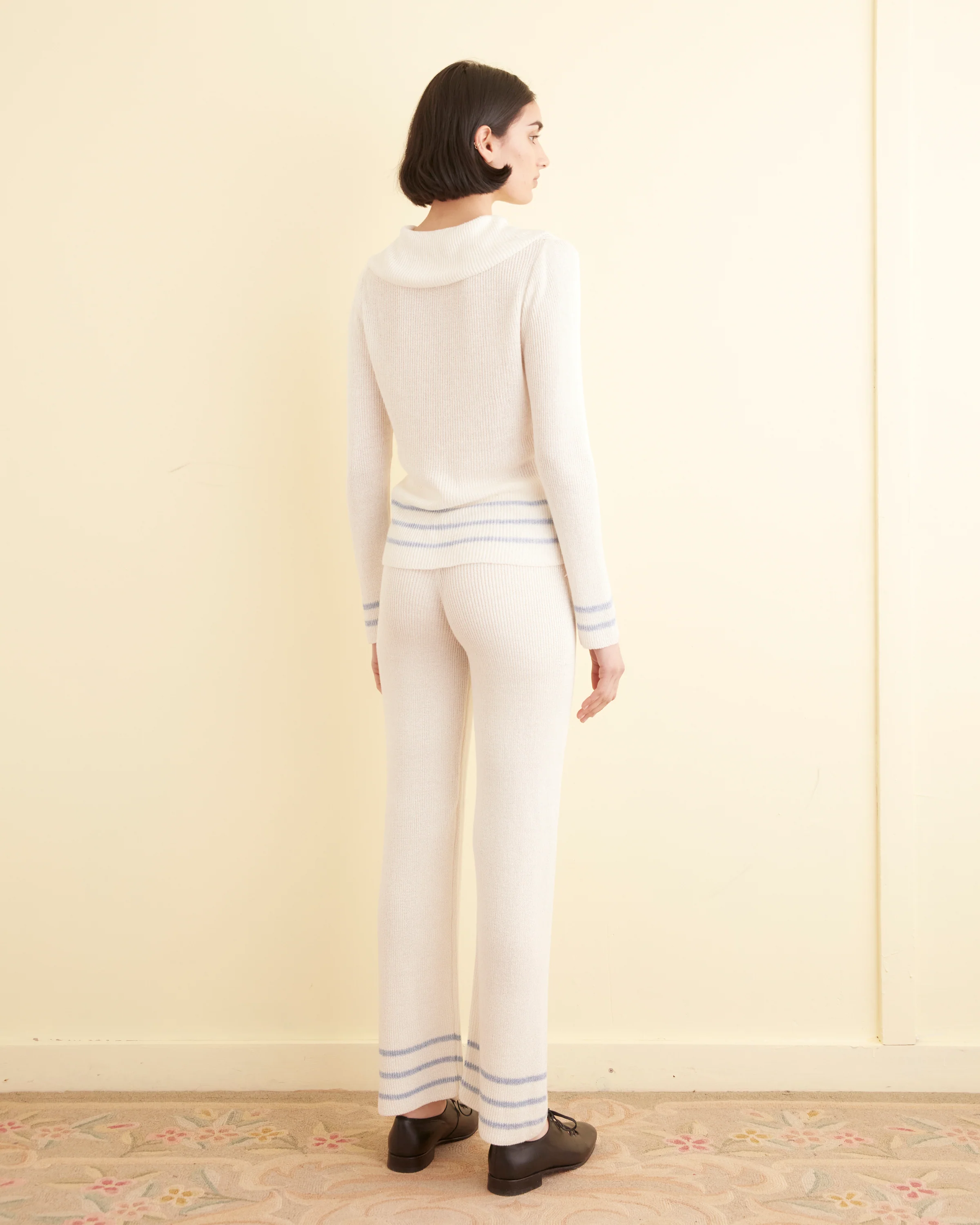 Quincy Stripe Joggers - Cream - Image 4