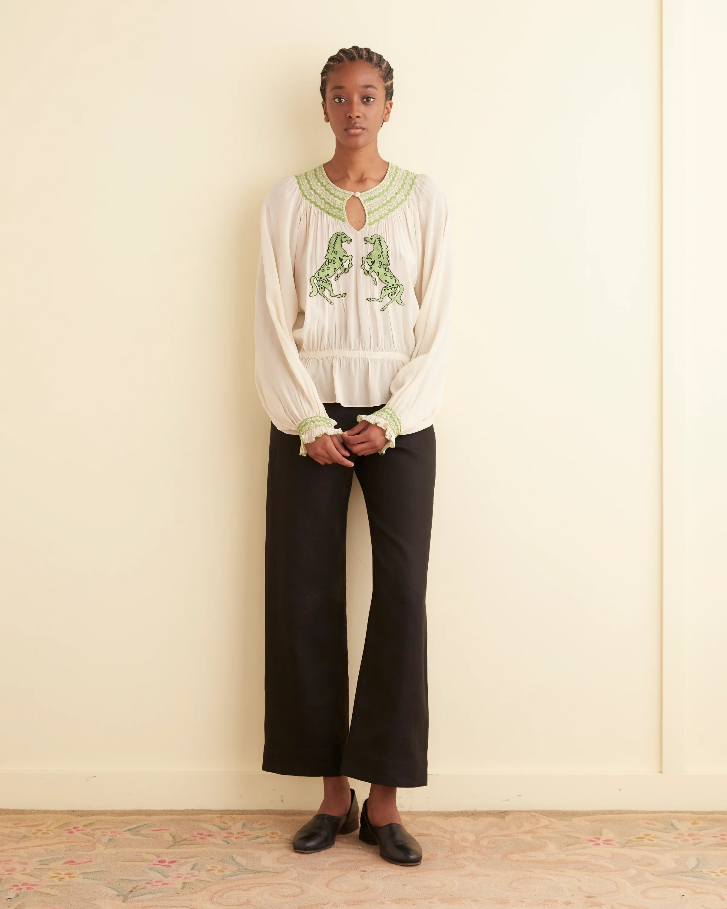 Rearing Stallion Smocked Top - Image 2