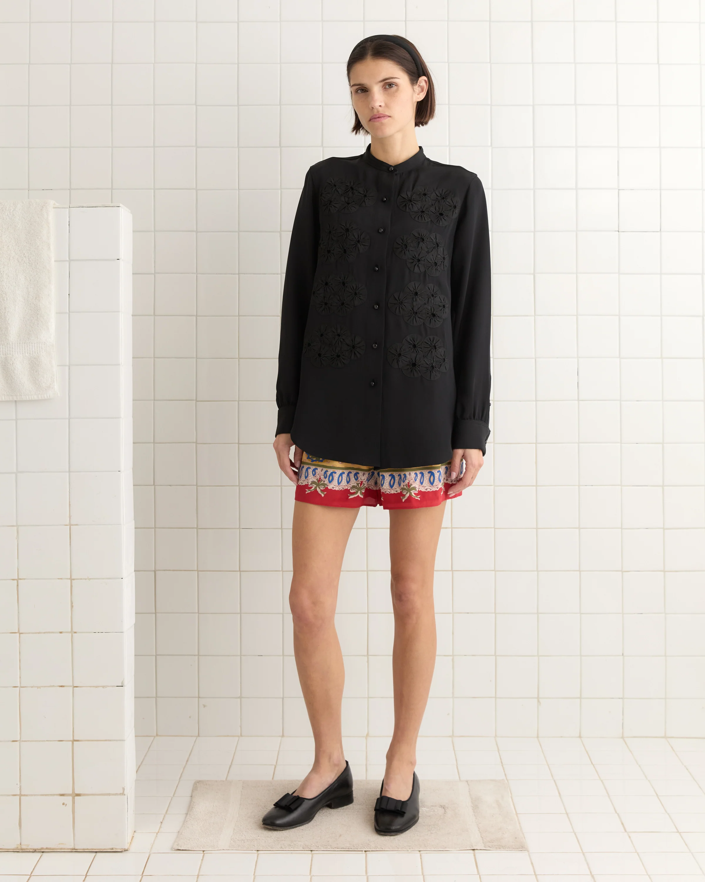 Ribbon Garland Silas Shirt - Black