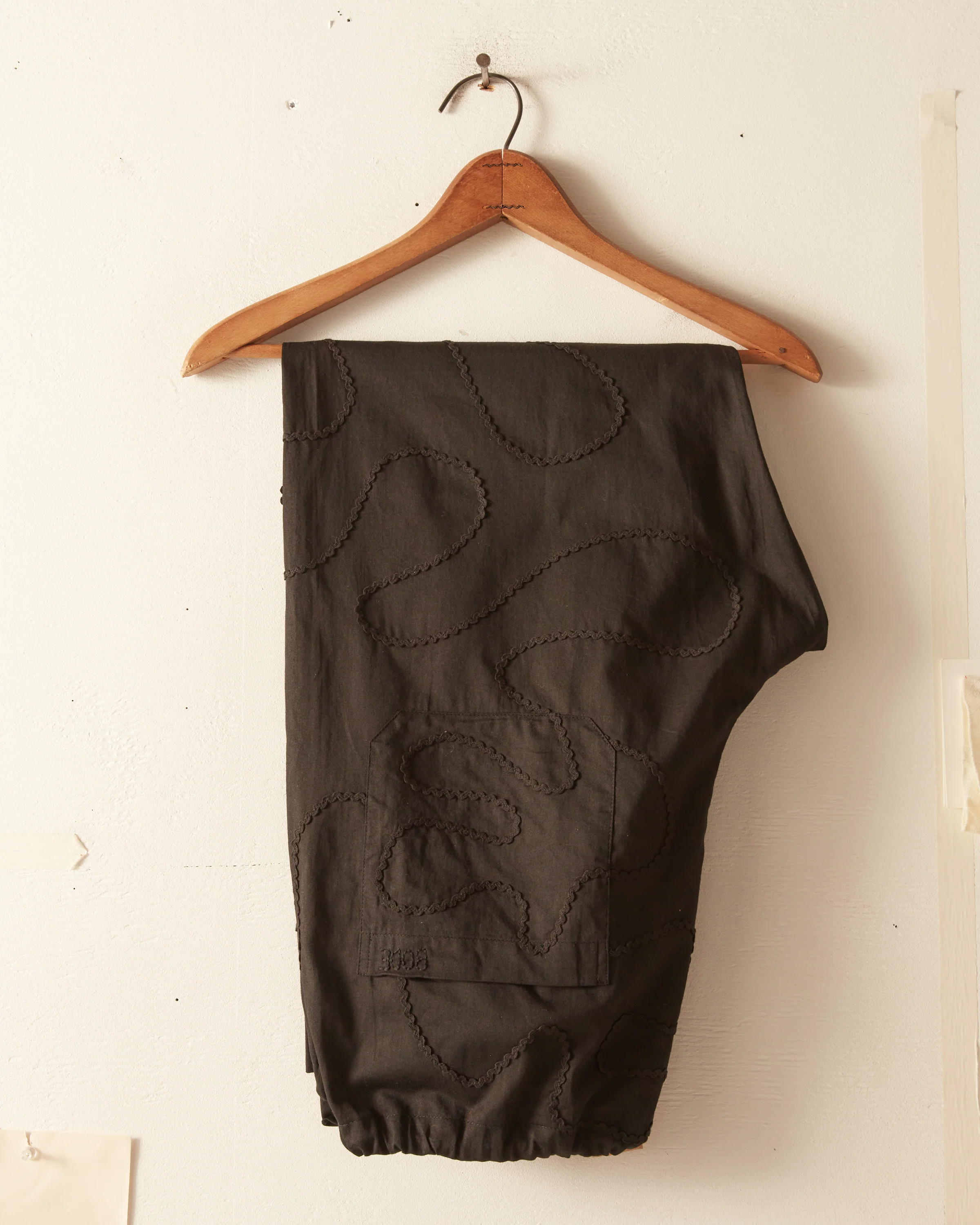 Rickrack Pajama Pants - Black - Image 2