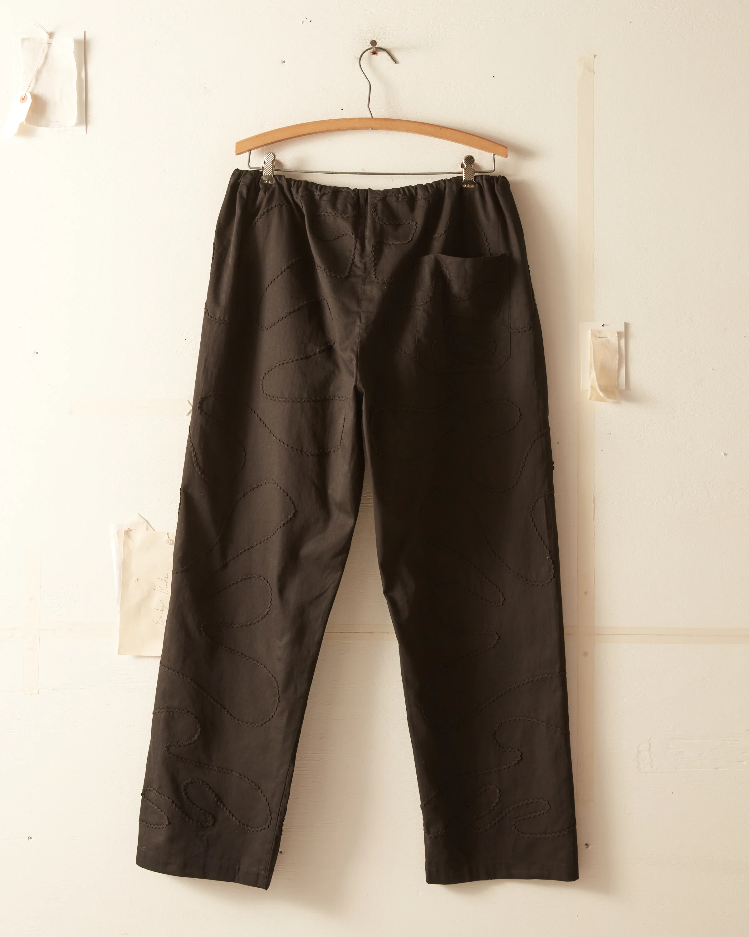 Rickrack Pajama Pants - Black - Image 6