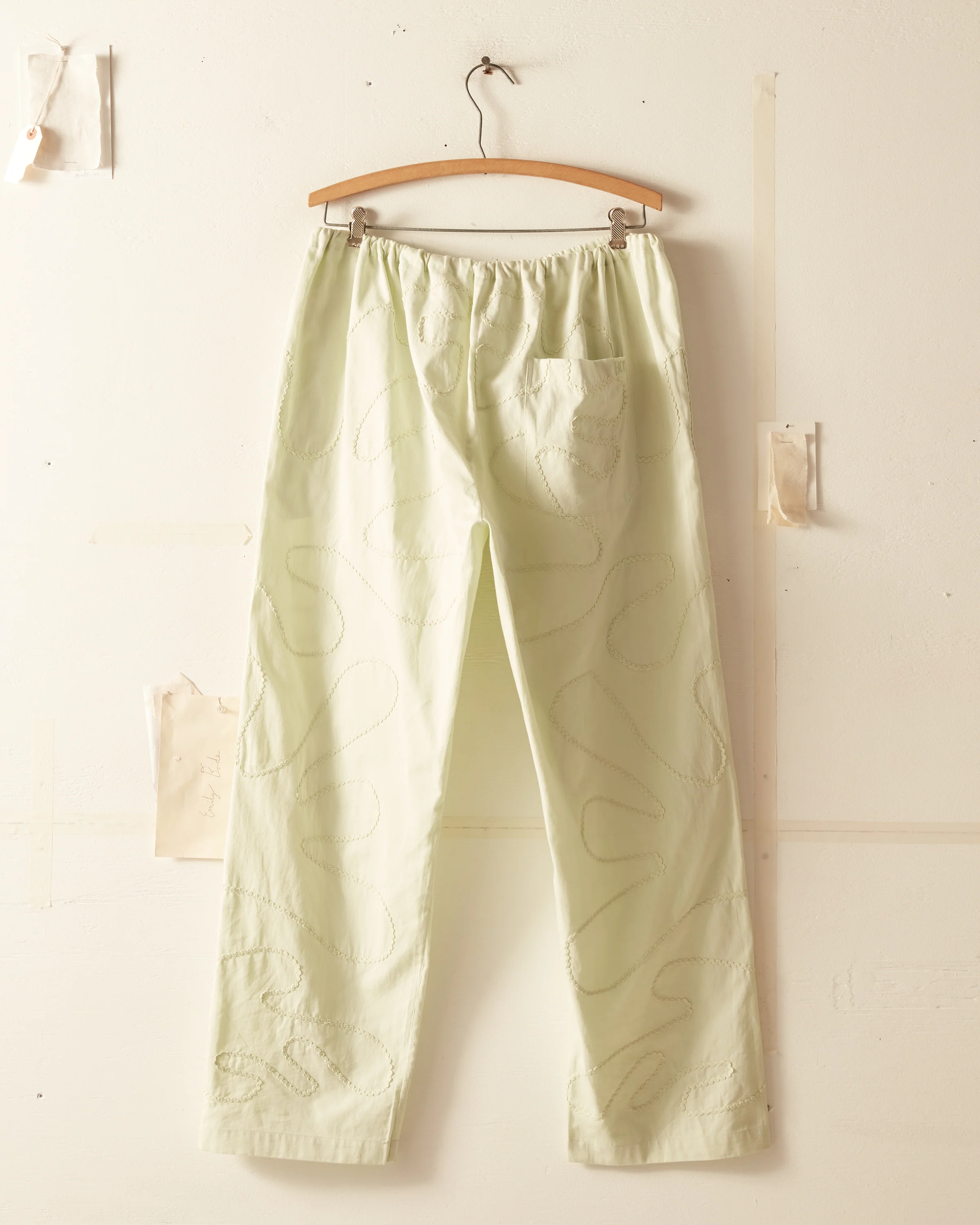 Rickrack Pajama Pants - Green - Image 3