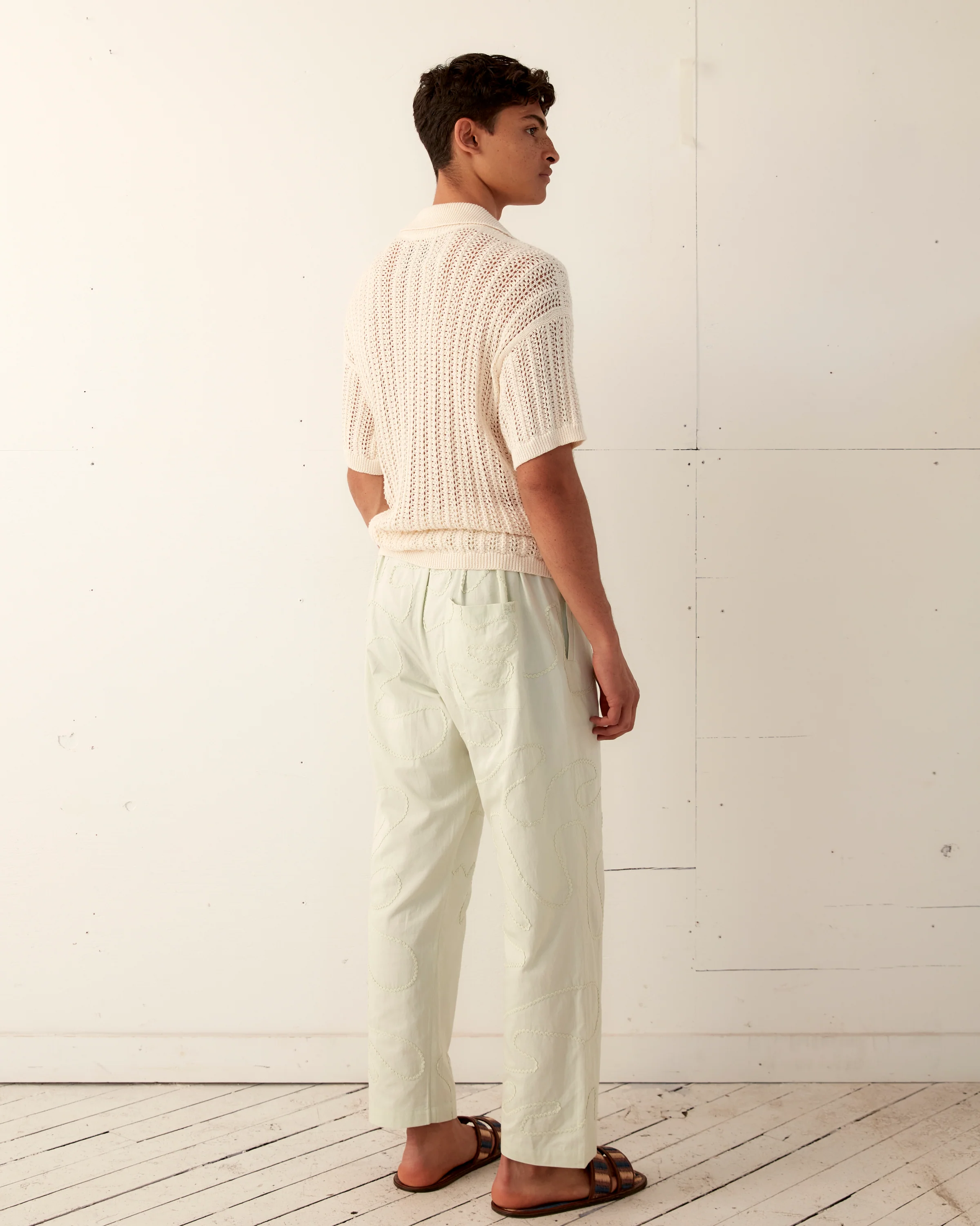 Rickrack Pajama Pants - Green - Image 5