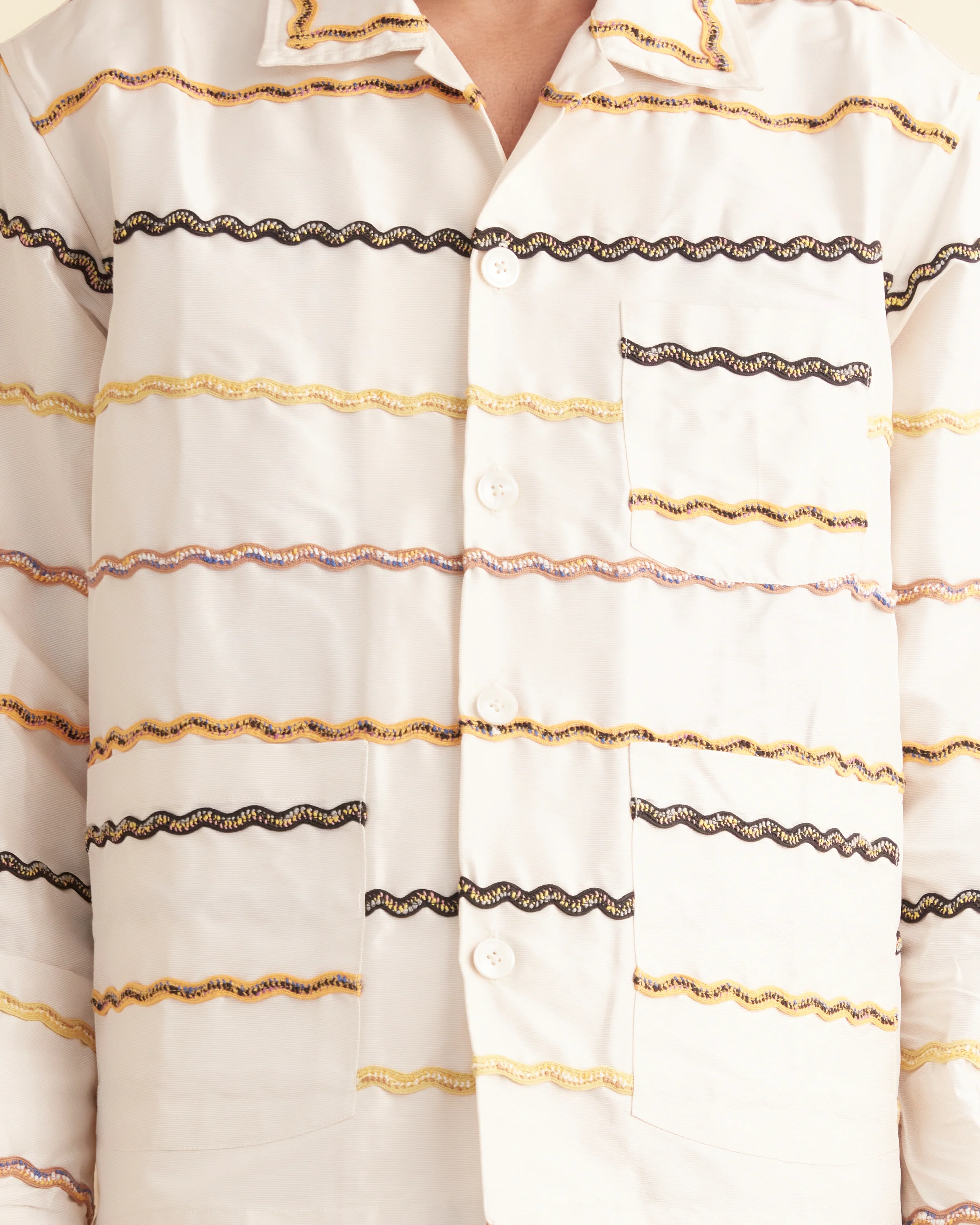 Rickrack Stripe Long Sleeve Shirt - Image 3