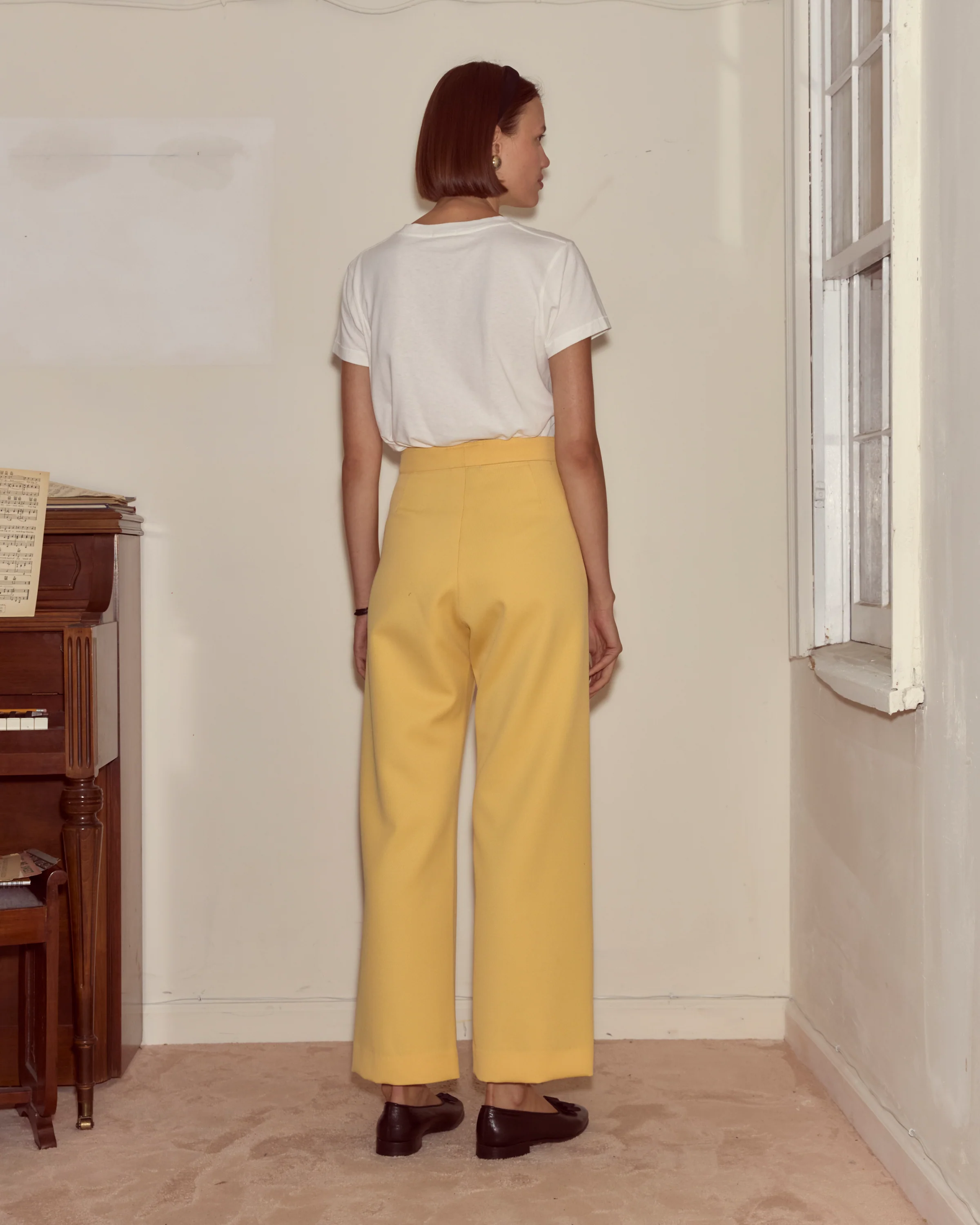Riding Twill Sailor Trousers - Yellow - Image 3
