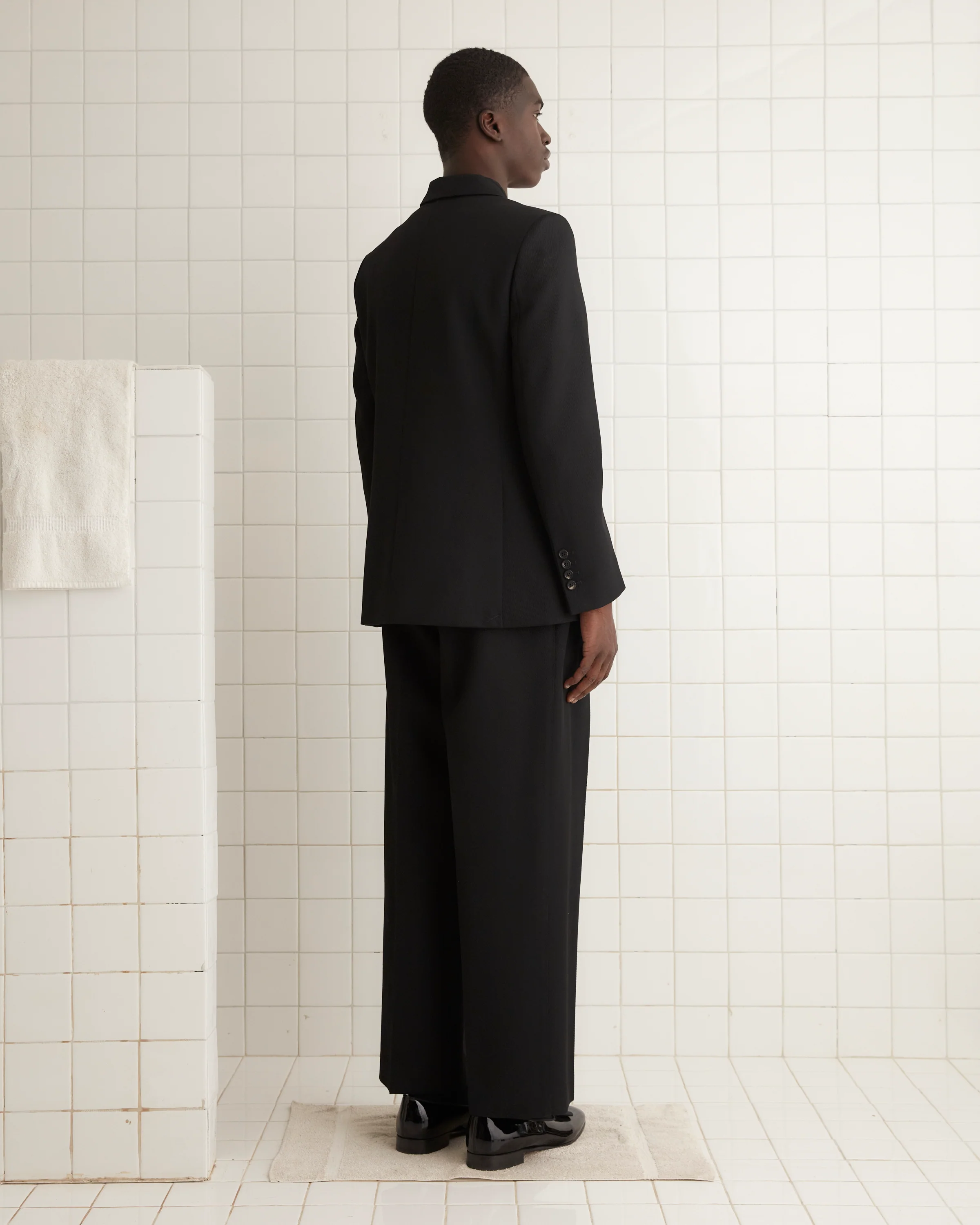 Riding Twill Suit Jacket - Black - Image 3