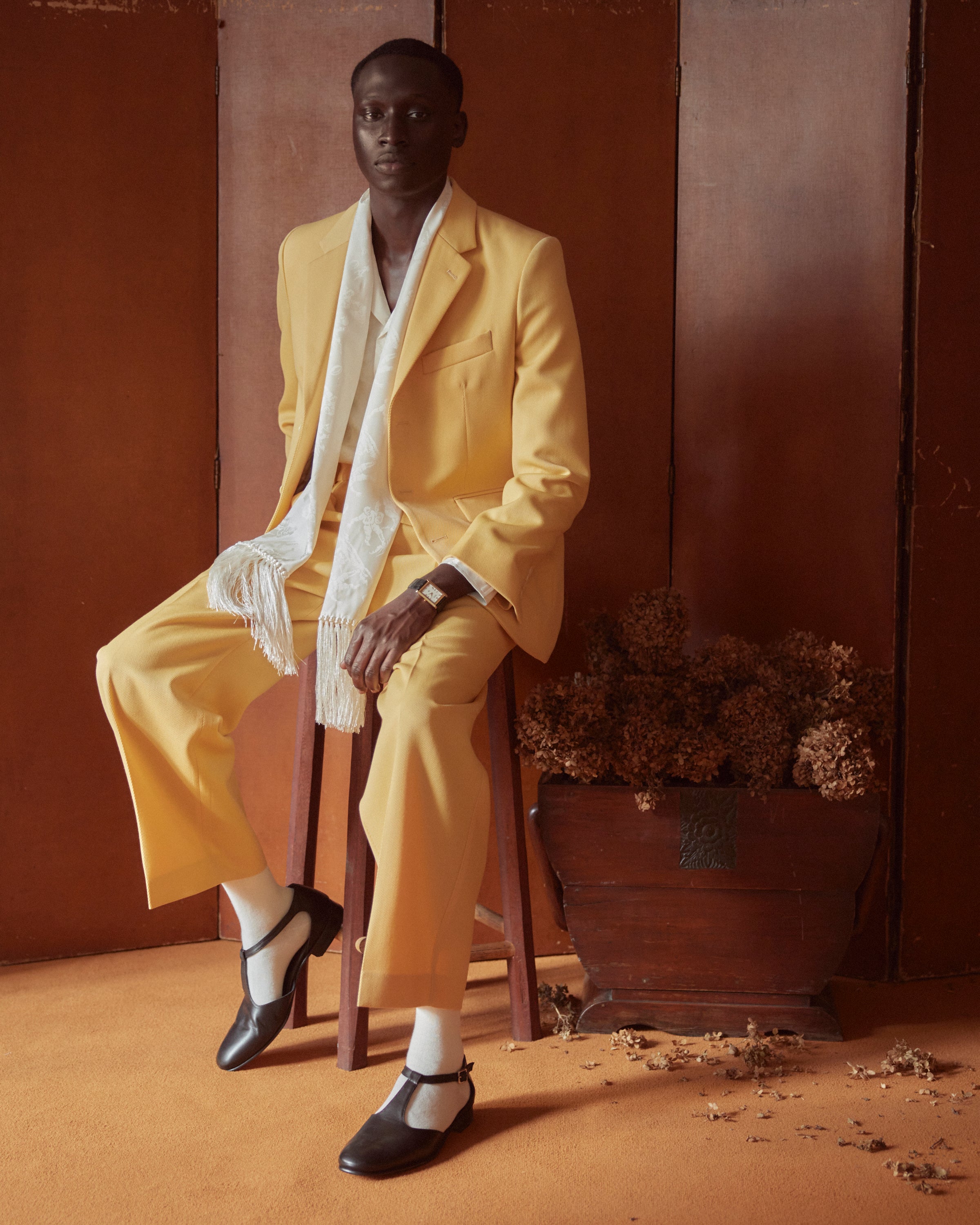Riding Twill Suit Jacket - Yellow - Image 4
