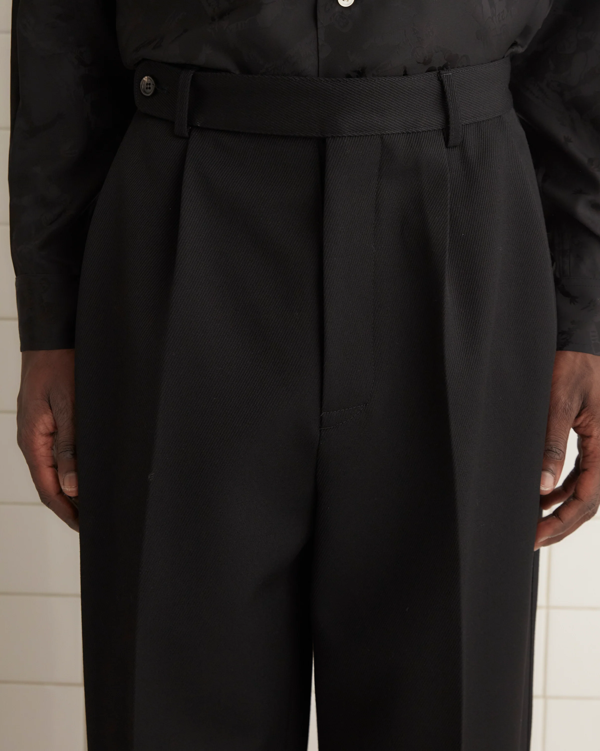 Riding Twill Trousers - Black - Image 2