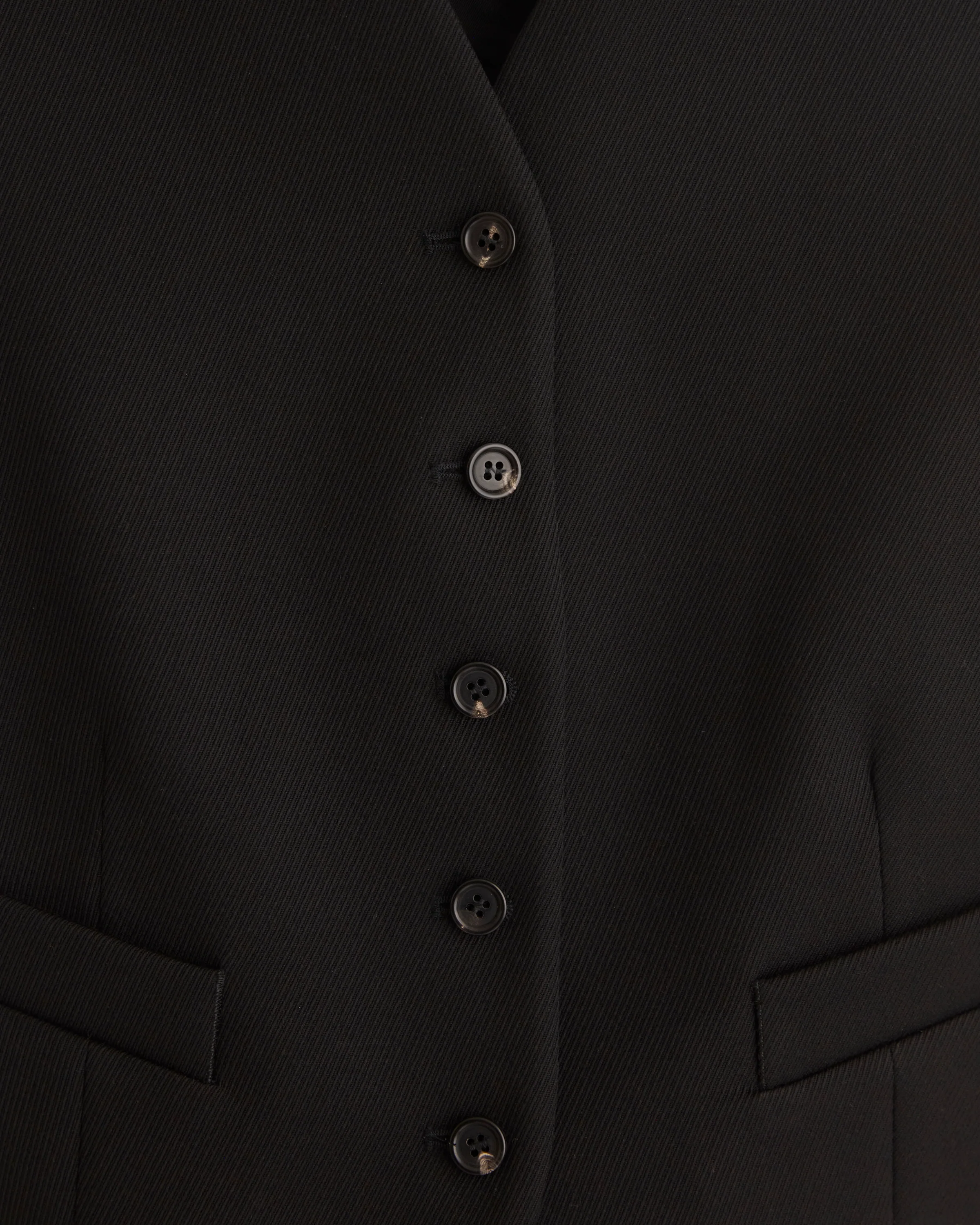 Riding Twill Waistcoat - Black - Image 2