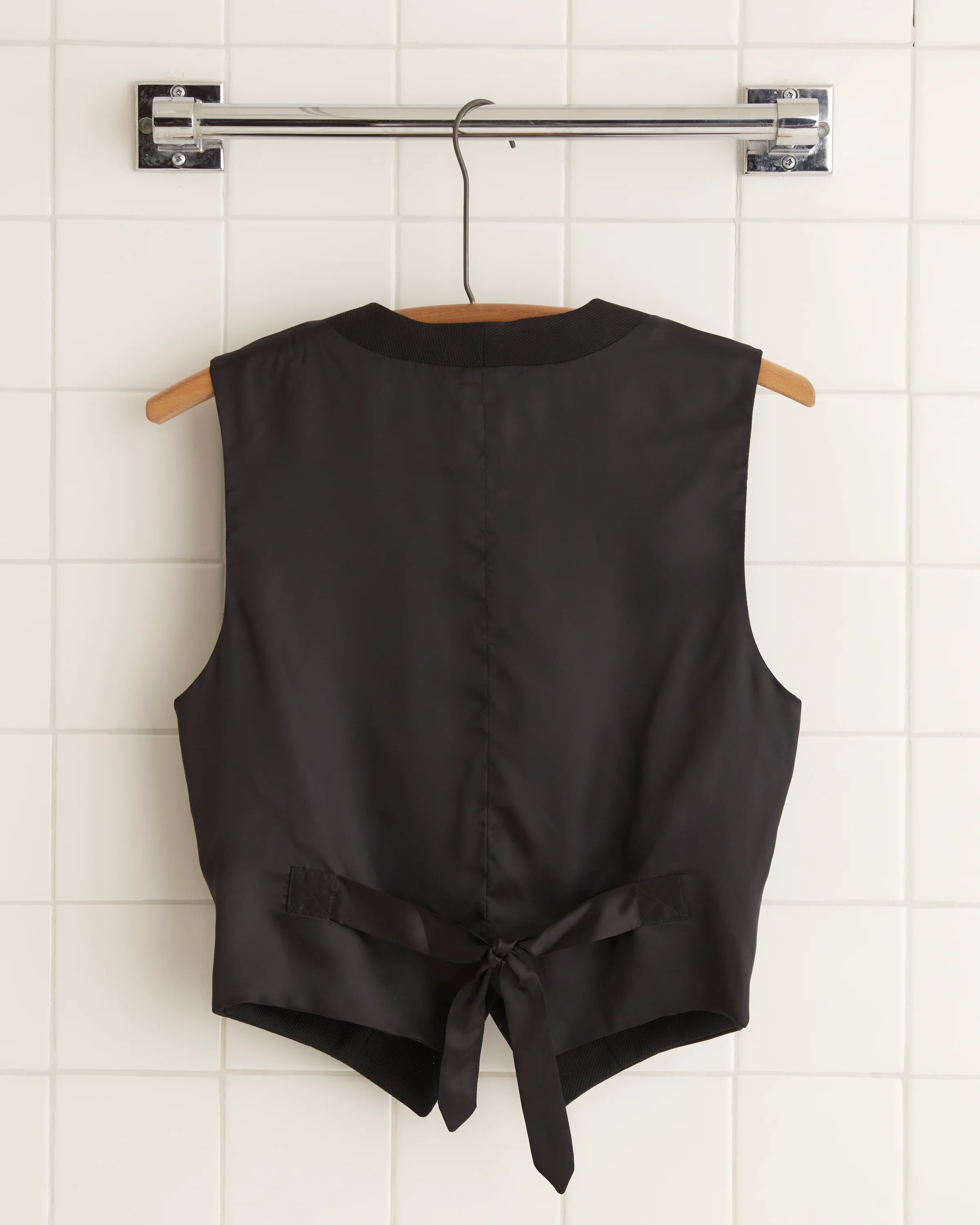 Riding Twill Waistcoat - Black - Image 3