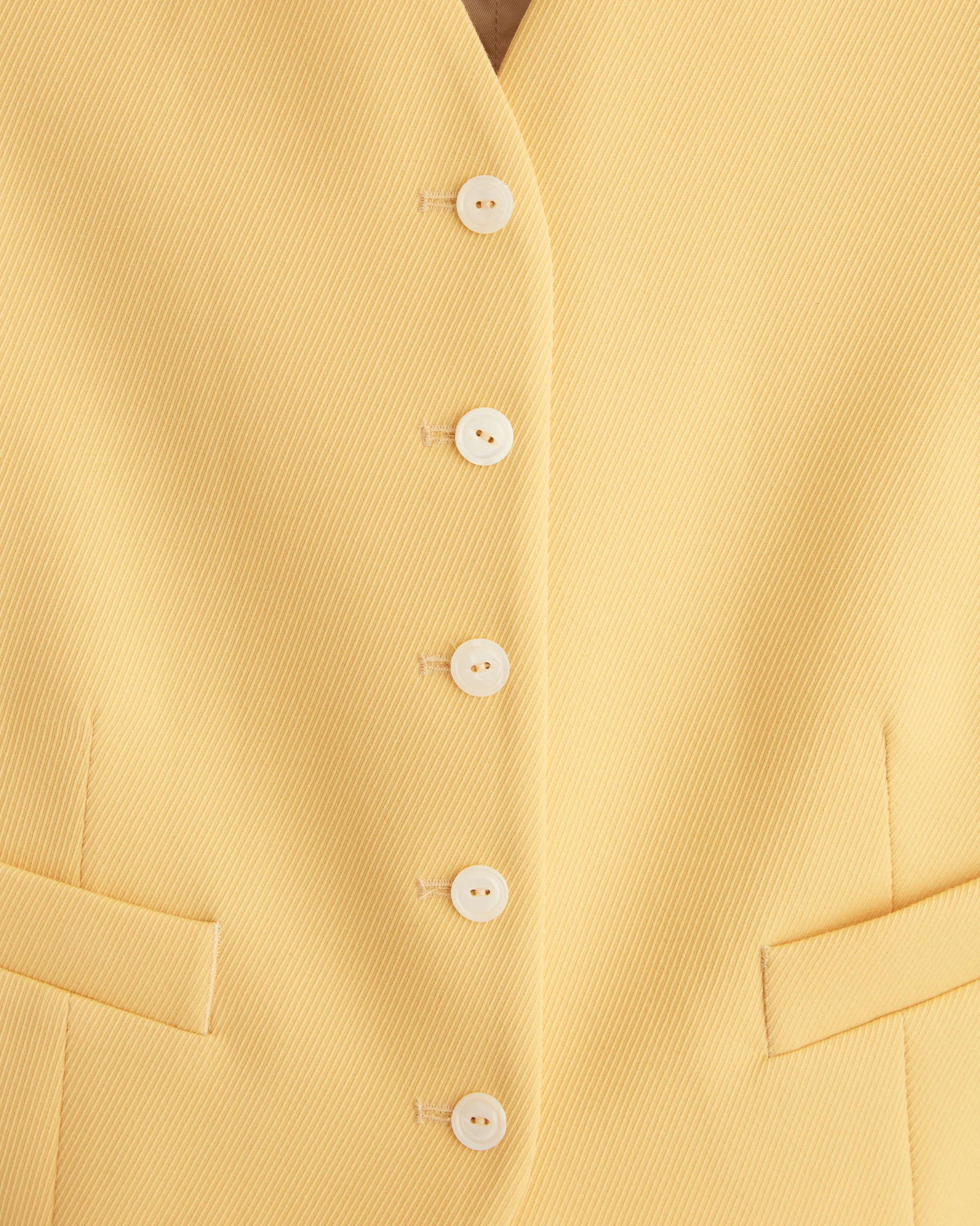 Riding Twill Waistcoat - Yellow - Image 2