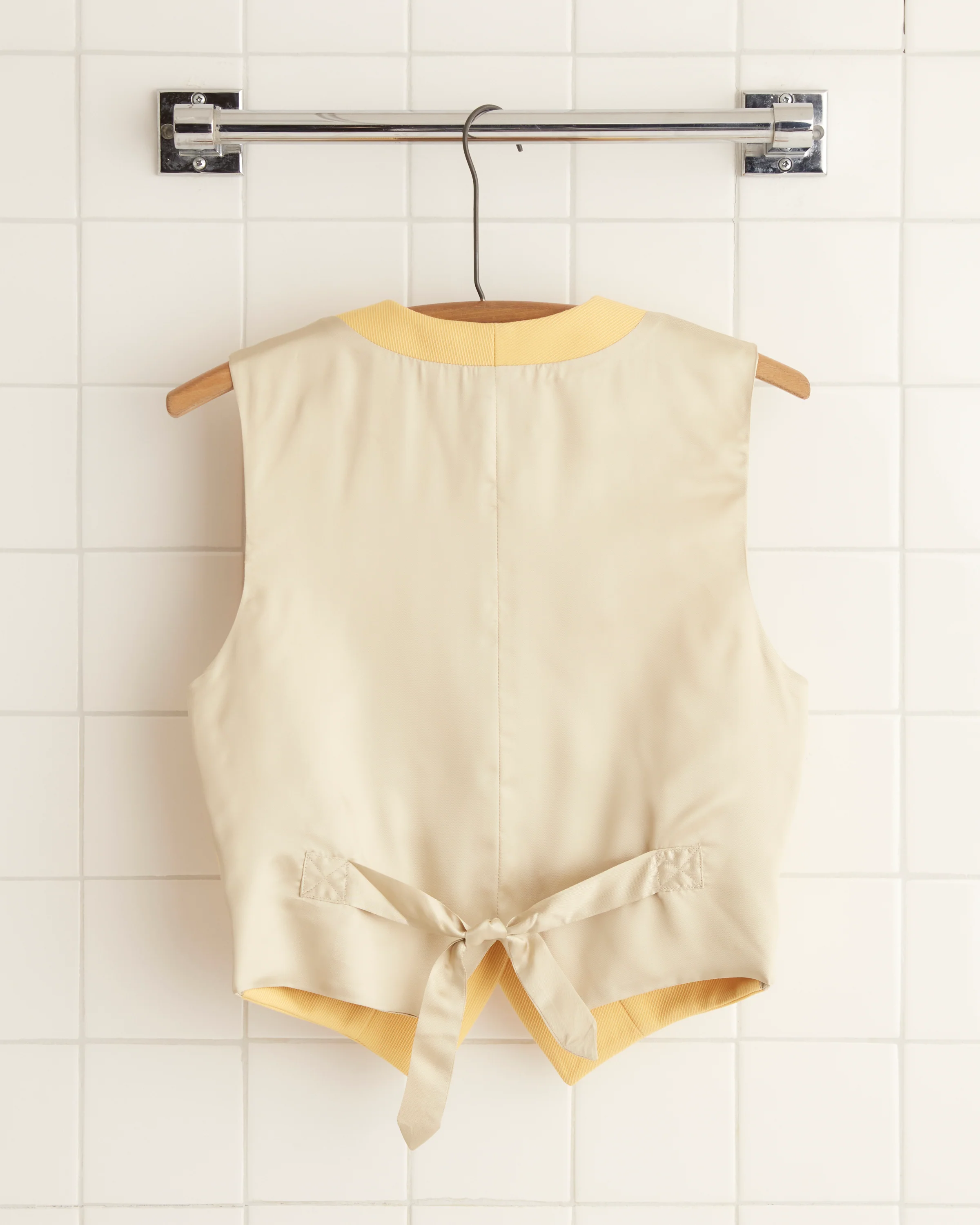 Riding Twill Waistcoat - Yellow - Image 3