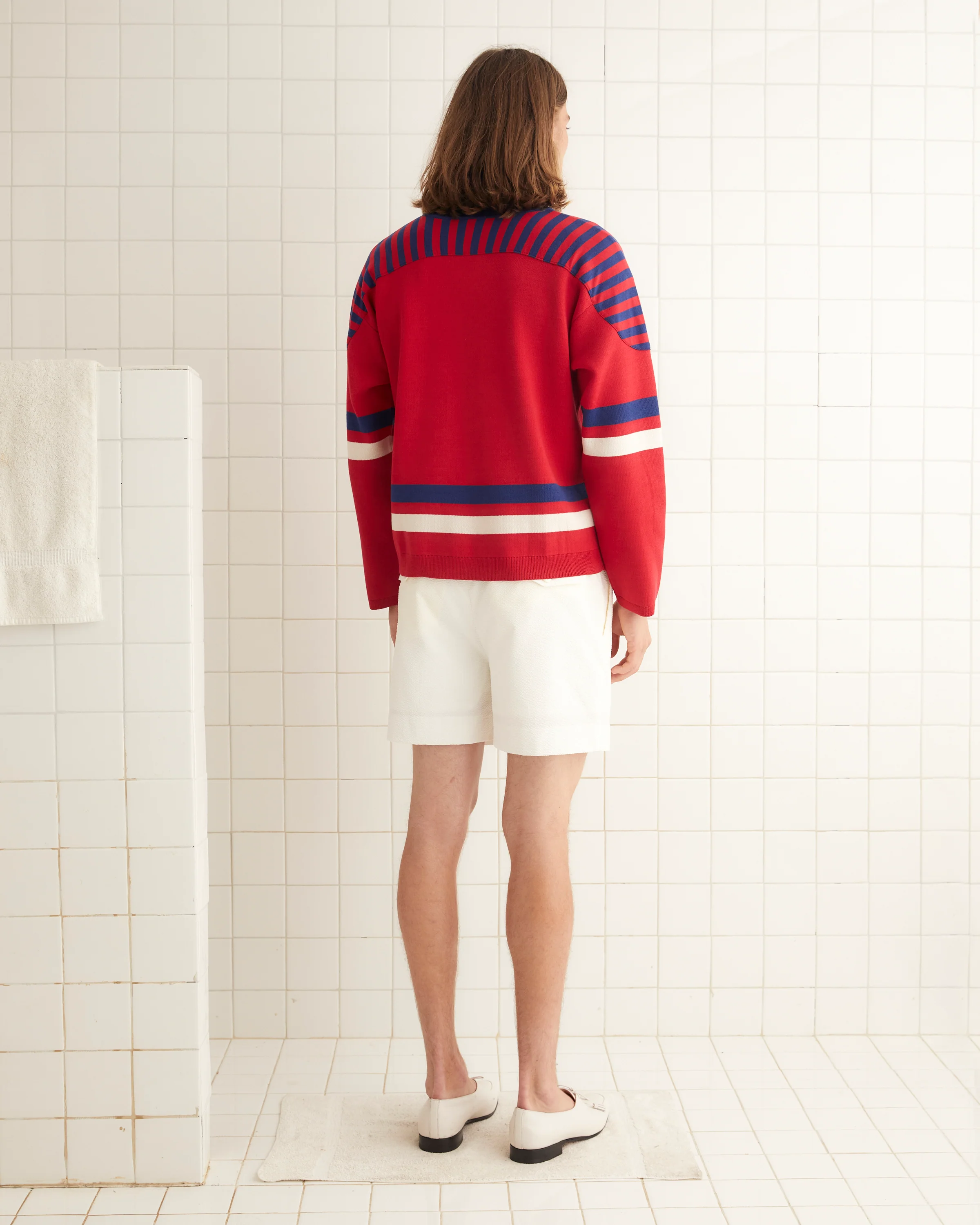 Rink Sweater - Red/Cream - Image 3