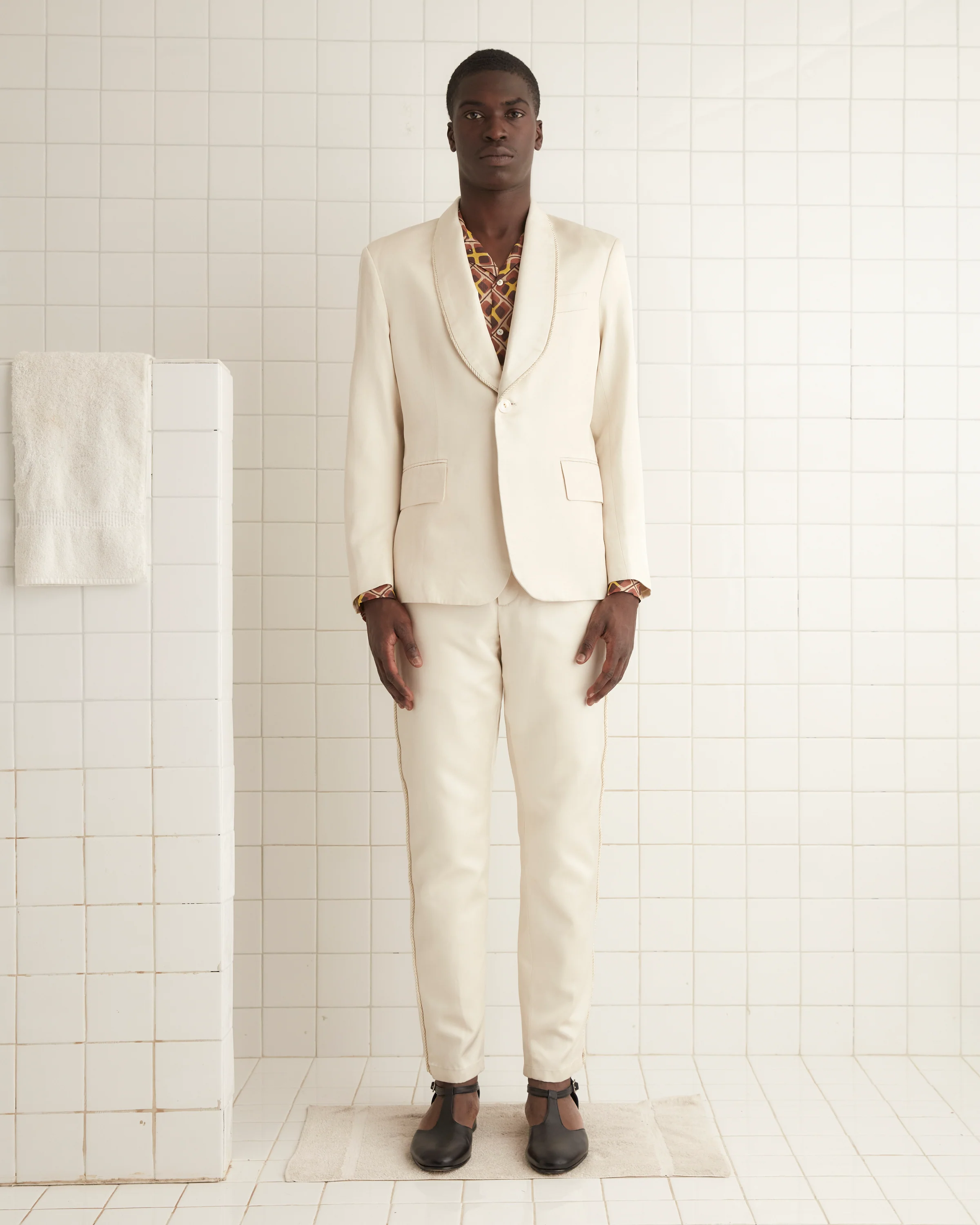 Roping Shawl Collar Tuxedo Jacket - Image 2