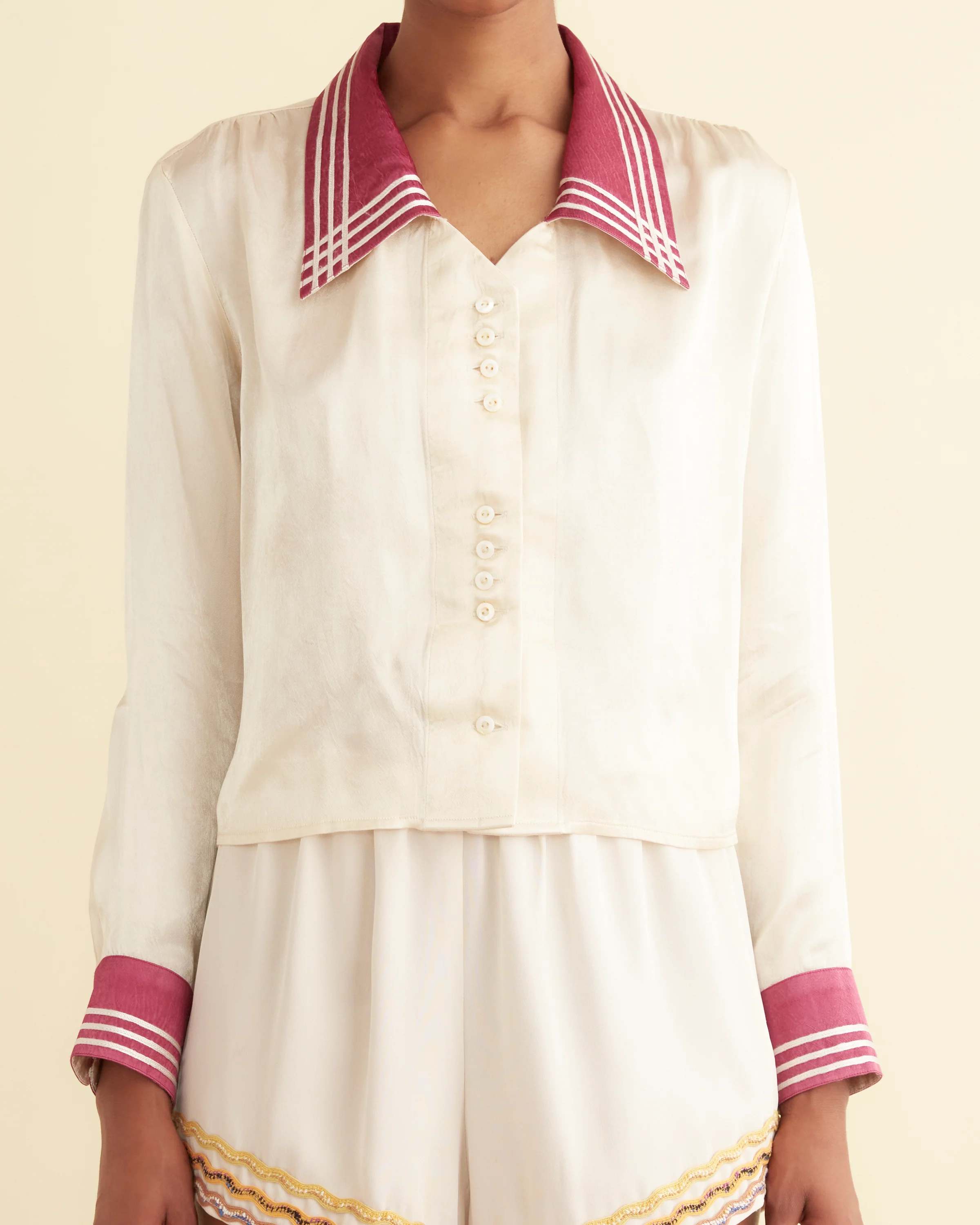 Satin Crosshatch Shirt - Image 3