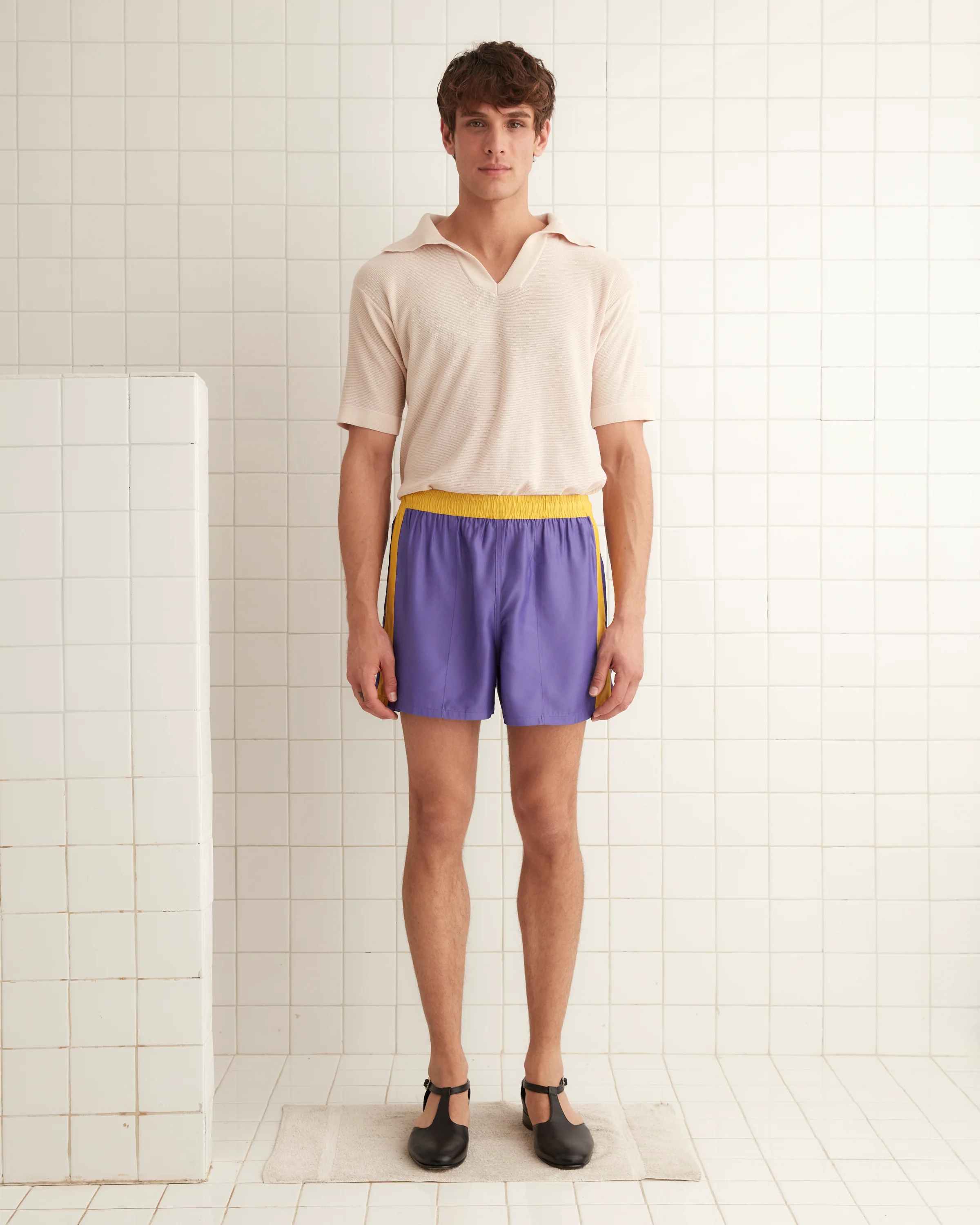Satin Field Shorts - Purple - Image 2