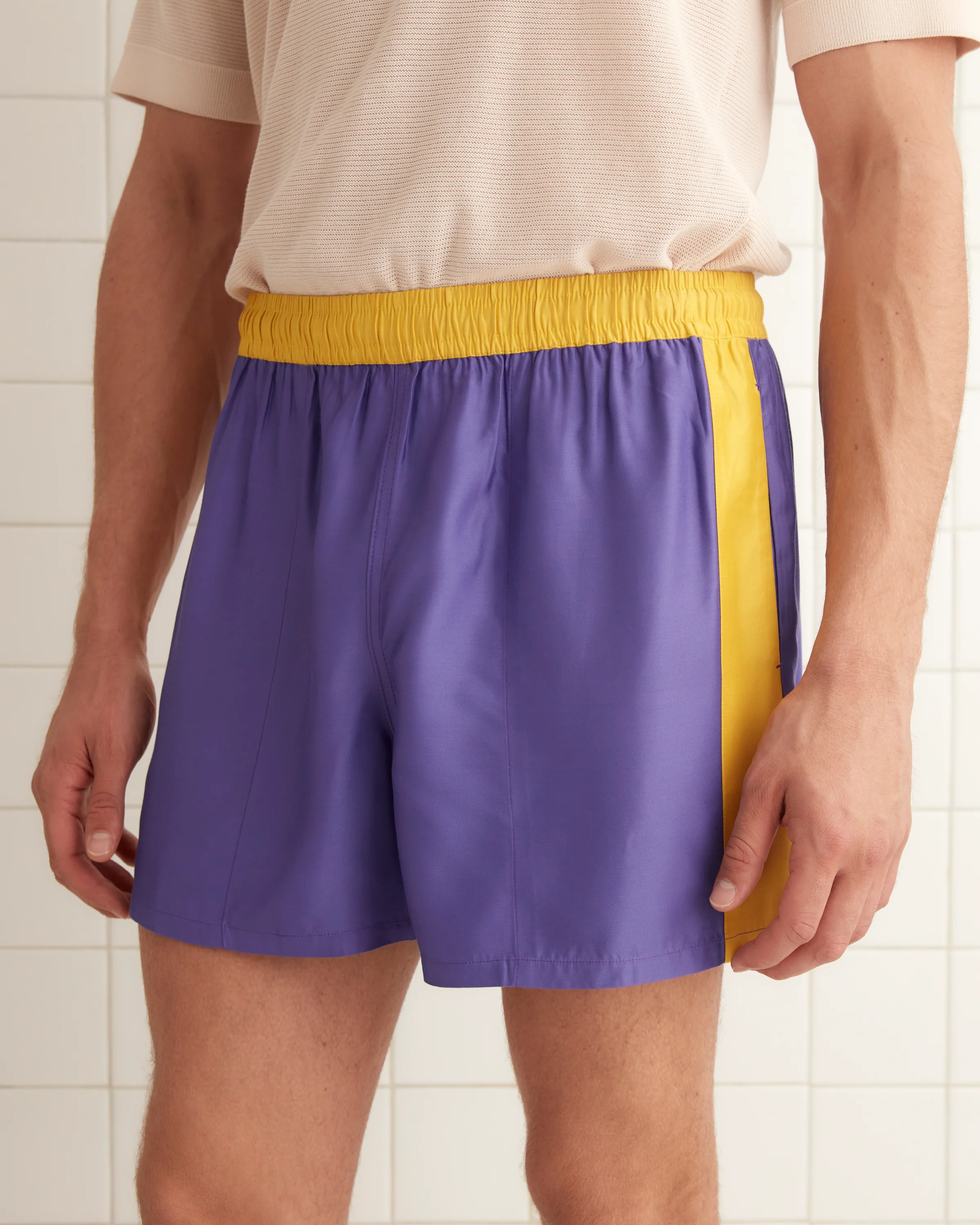 Satin Field Shorts - Purple - Image 3