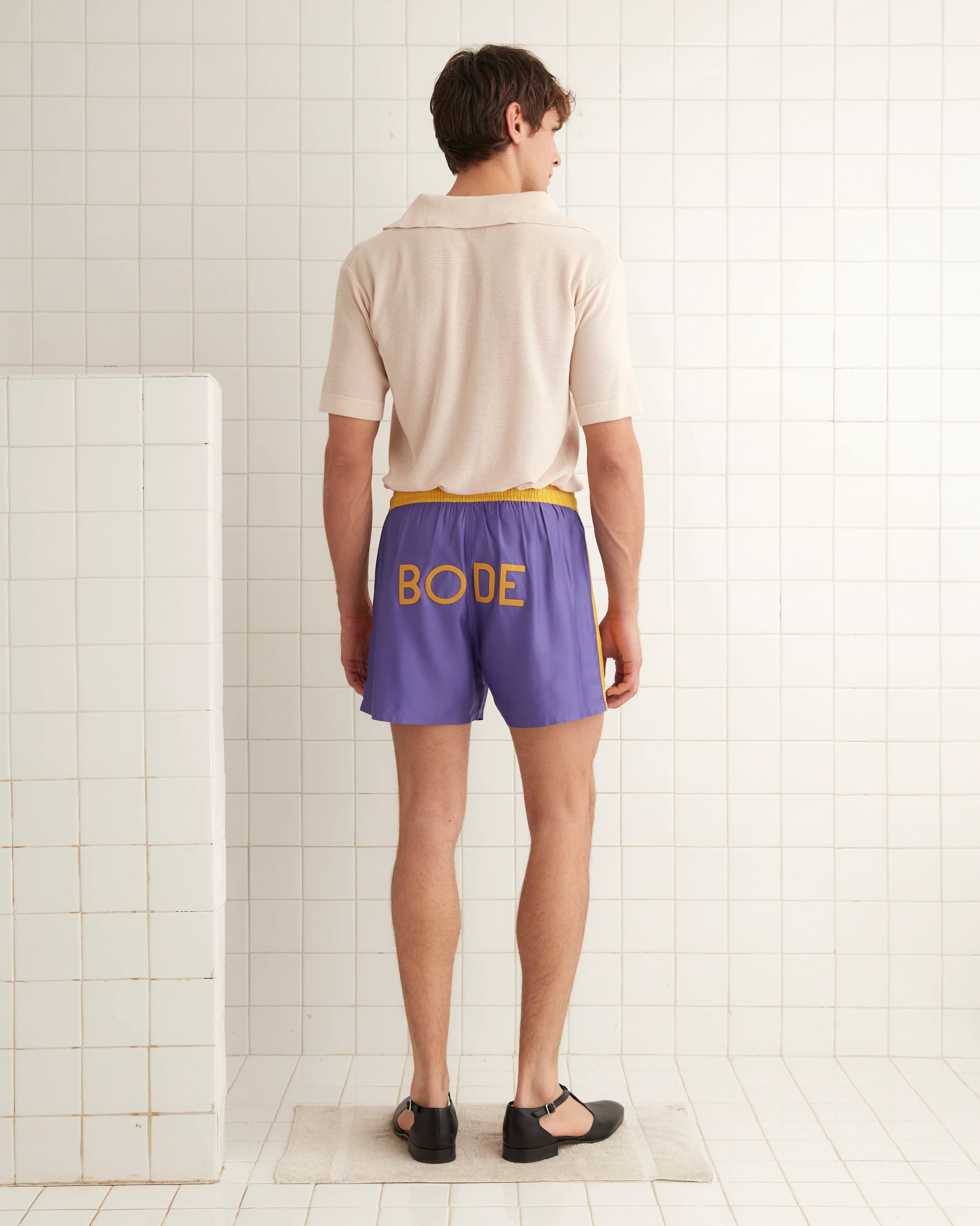 Satin Field Shorts - Purple - Image 4