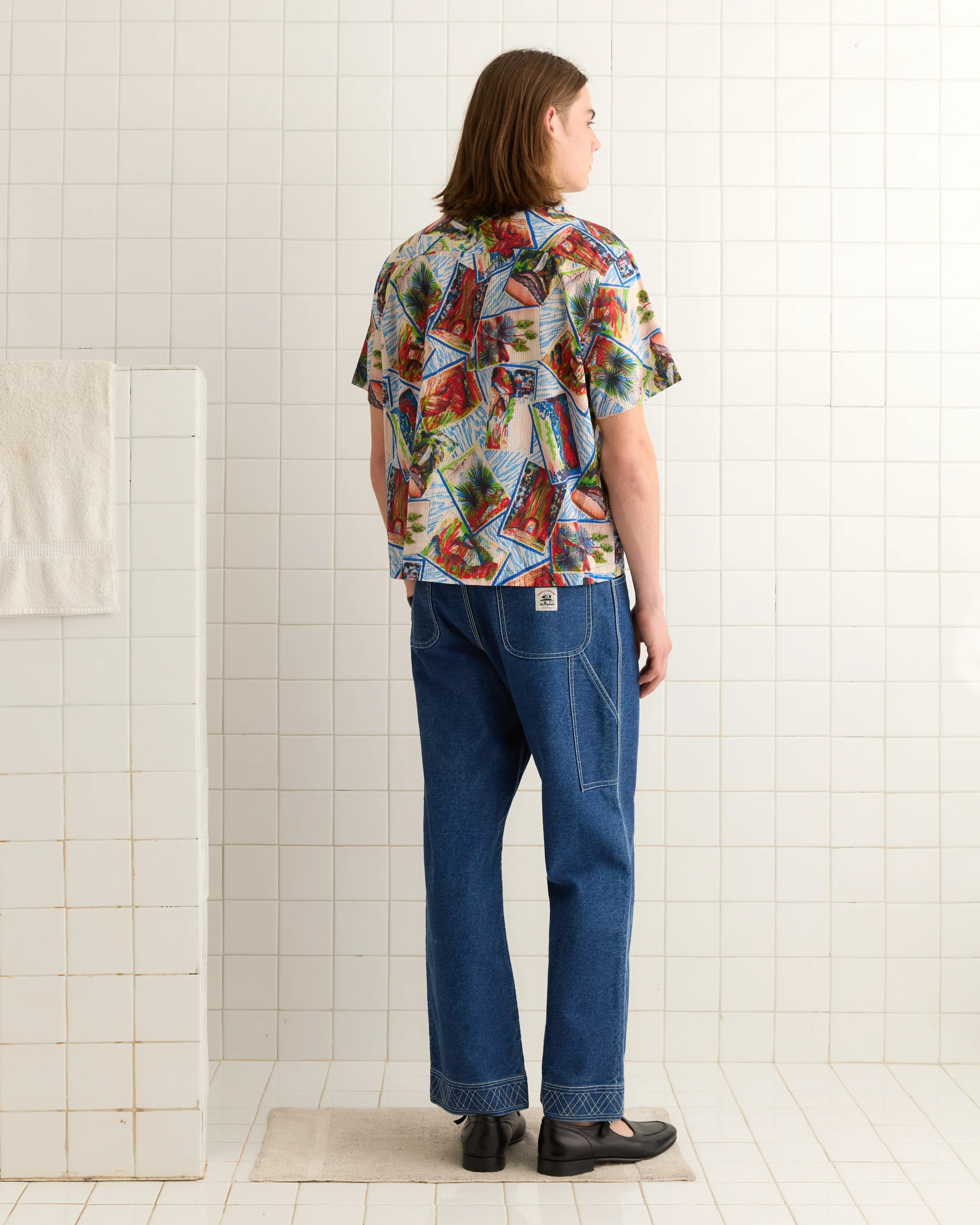 Seersucker Postcard Short Sleeve Shirt - Image 3