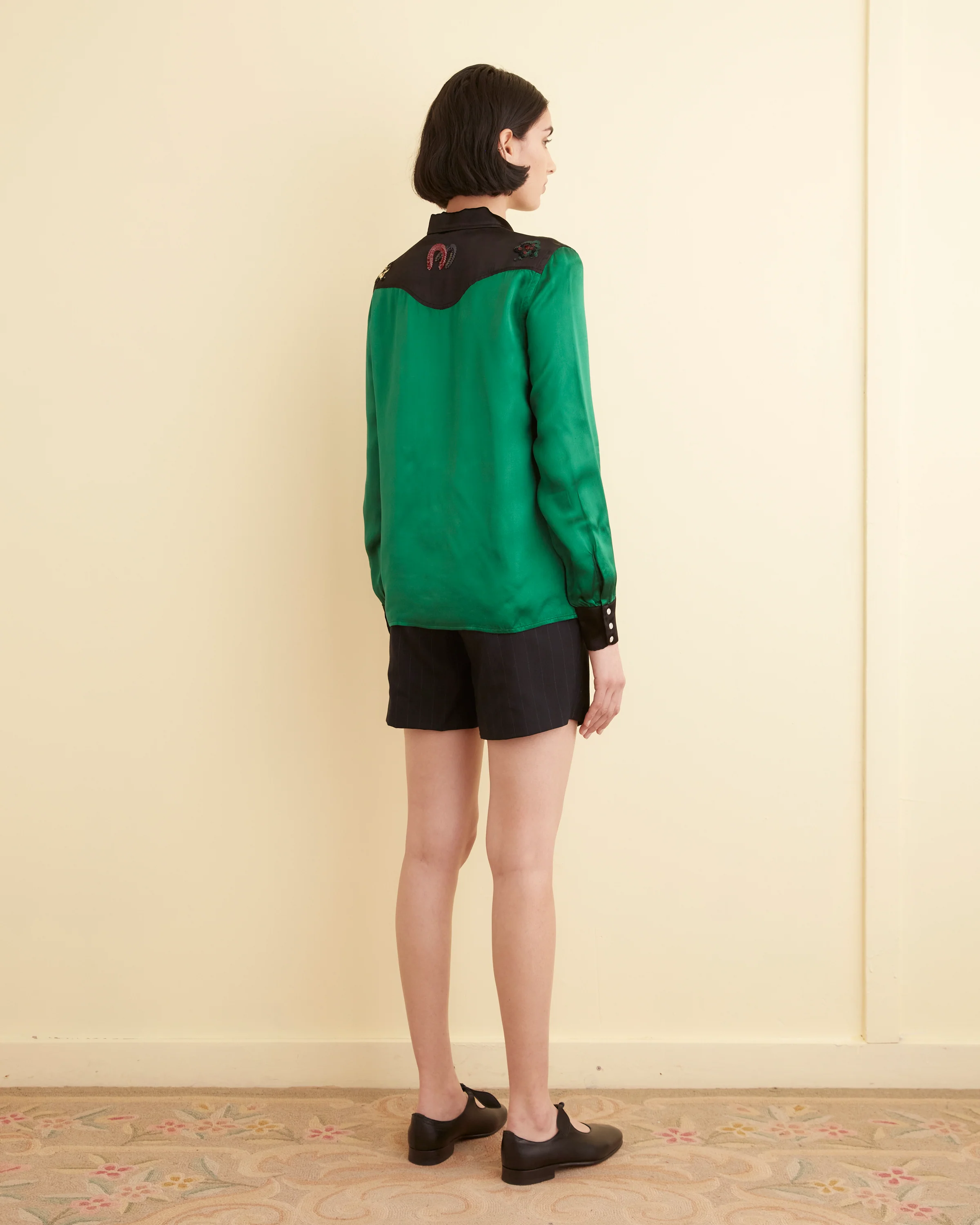 Sequin Rodeo Shirt - Dark Green - Image 3