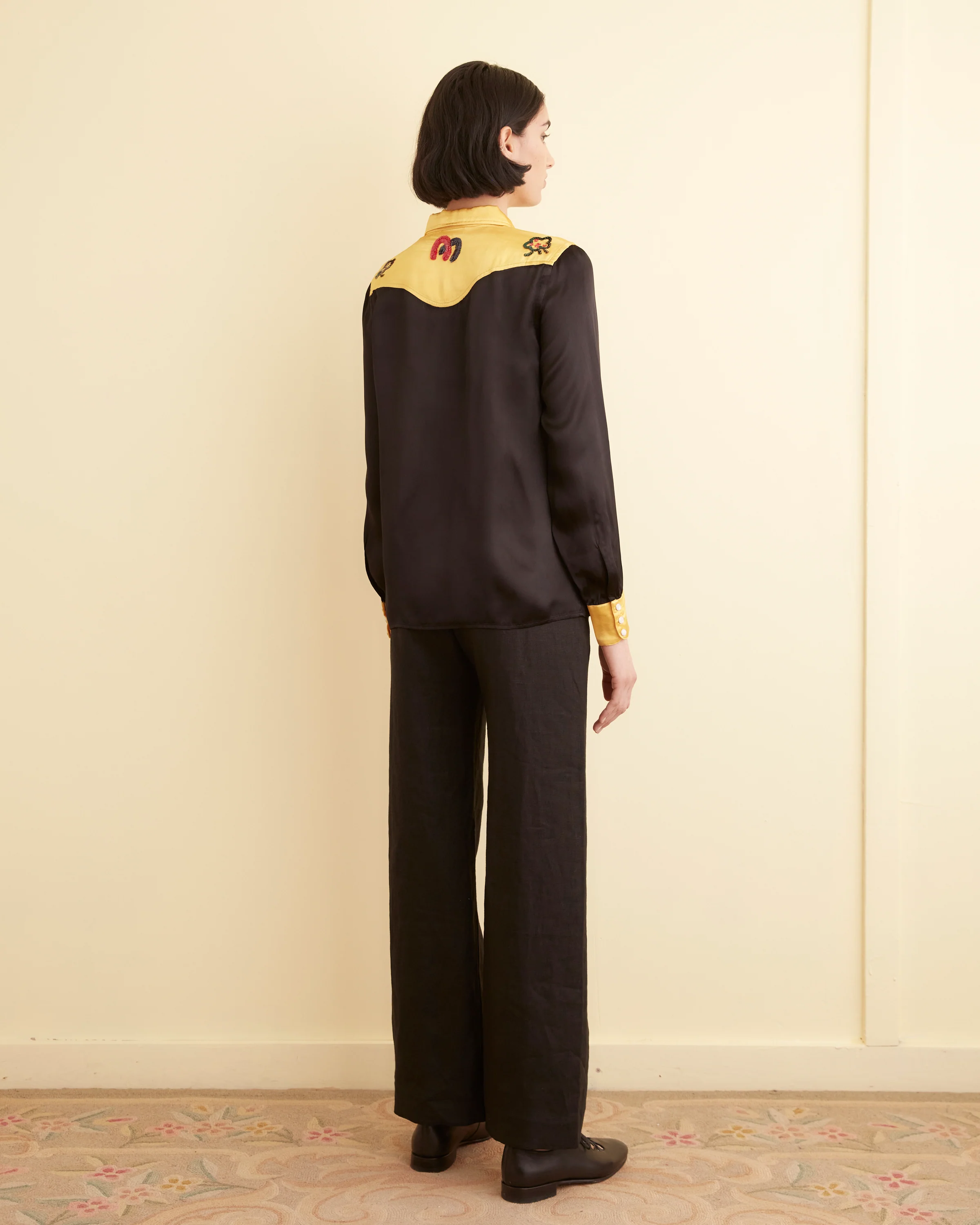 Sequin Rodeo Shirt - Gold/Black - Image 3