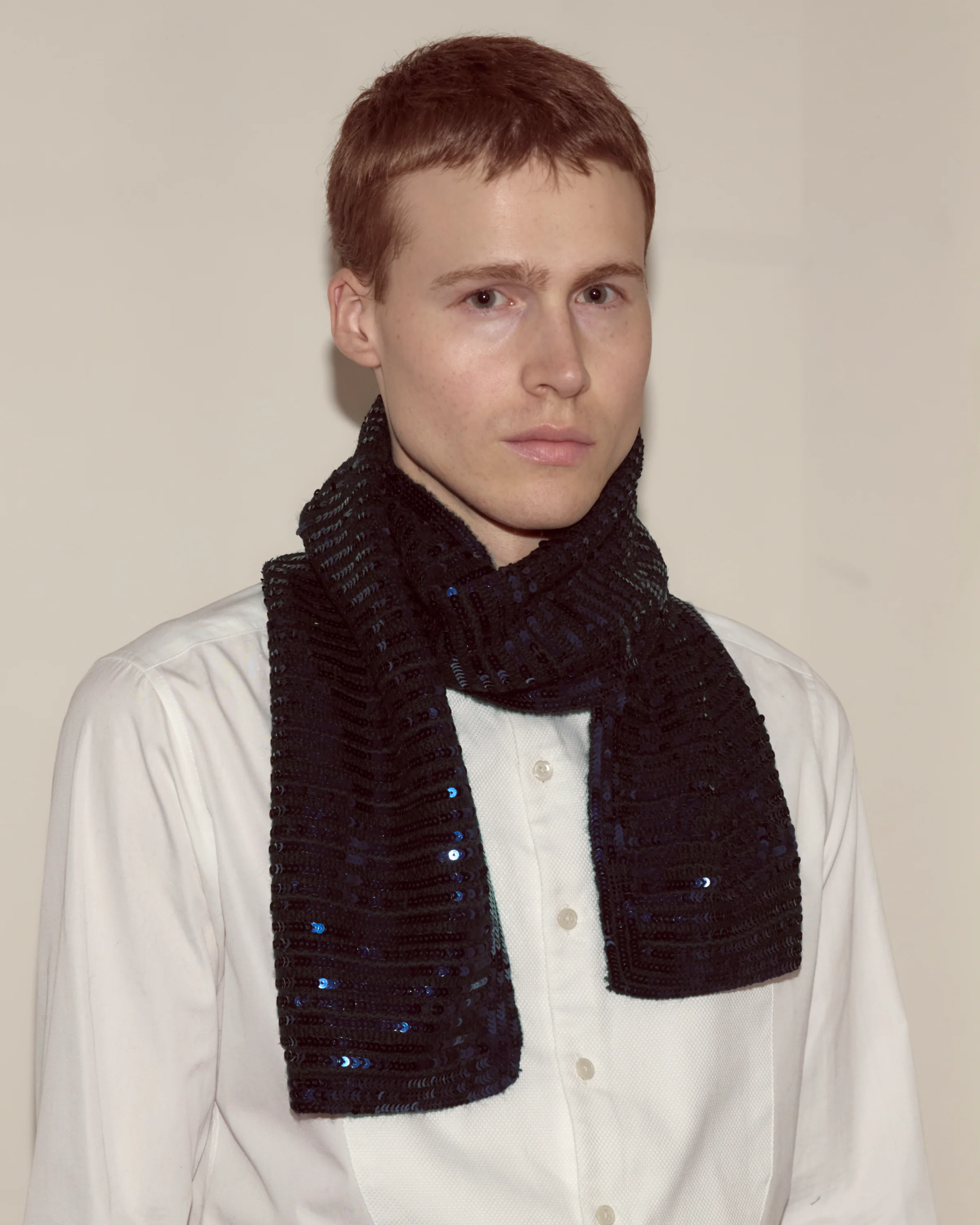 Sequin Spotlight Scarf - Black