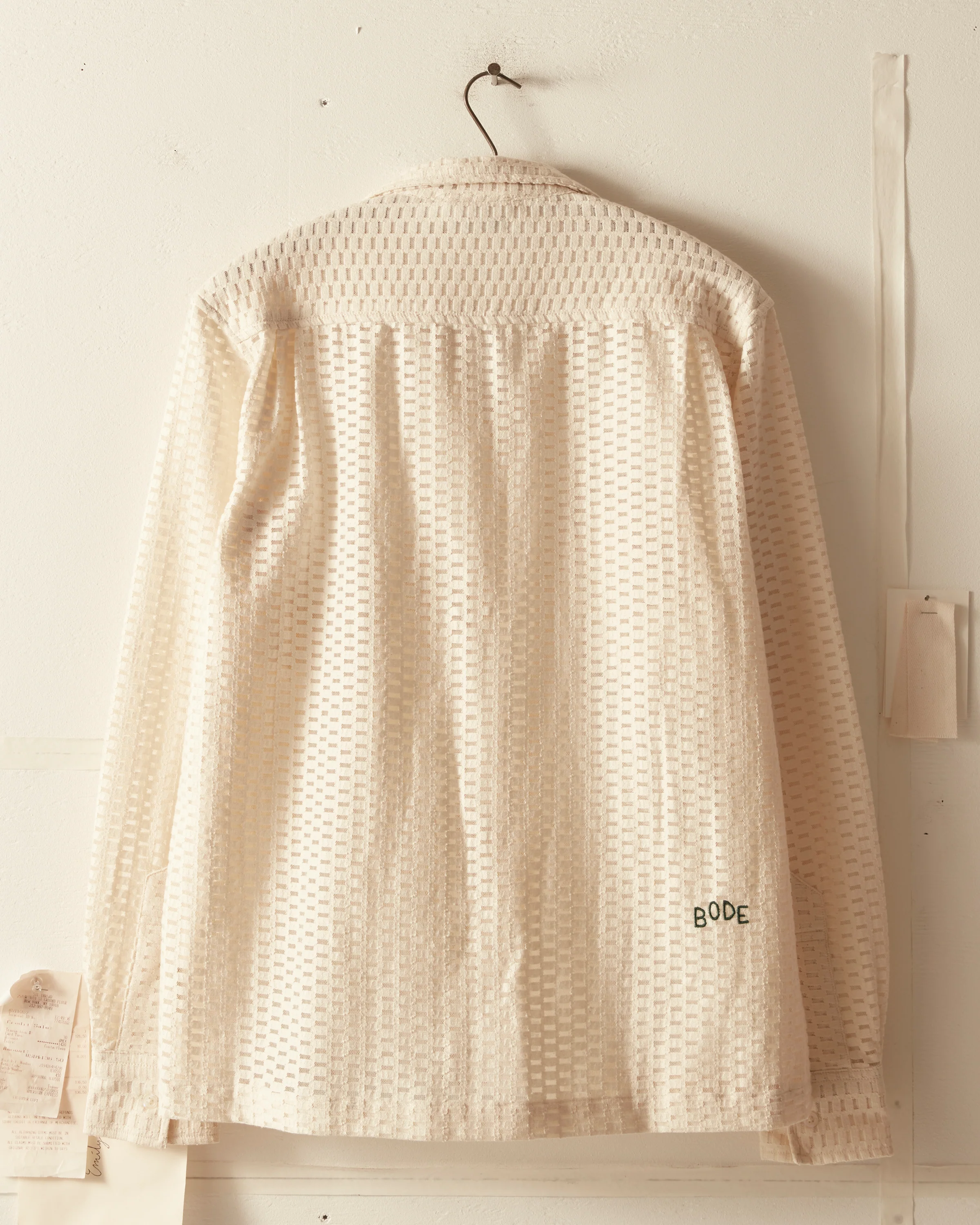Sheer Brick Lace Long Sleeve Shirt - Image 3
