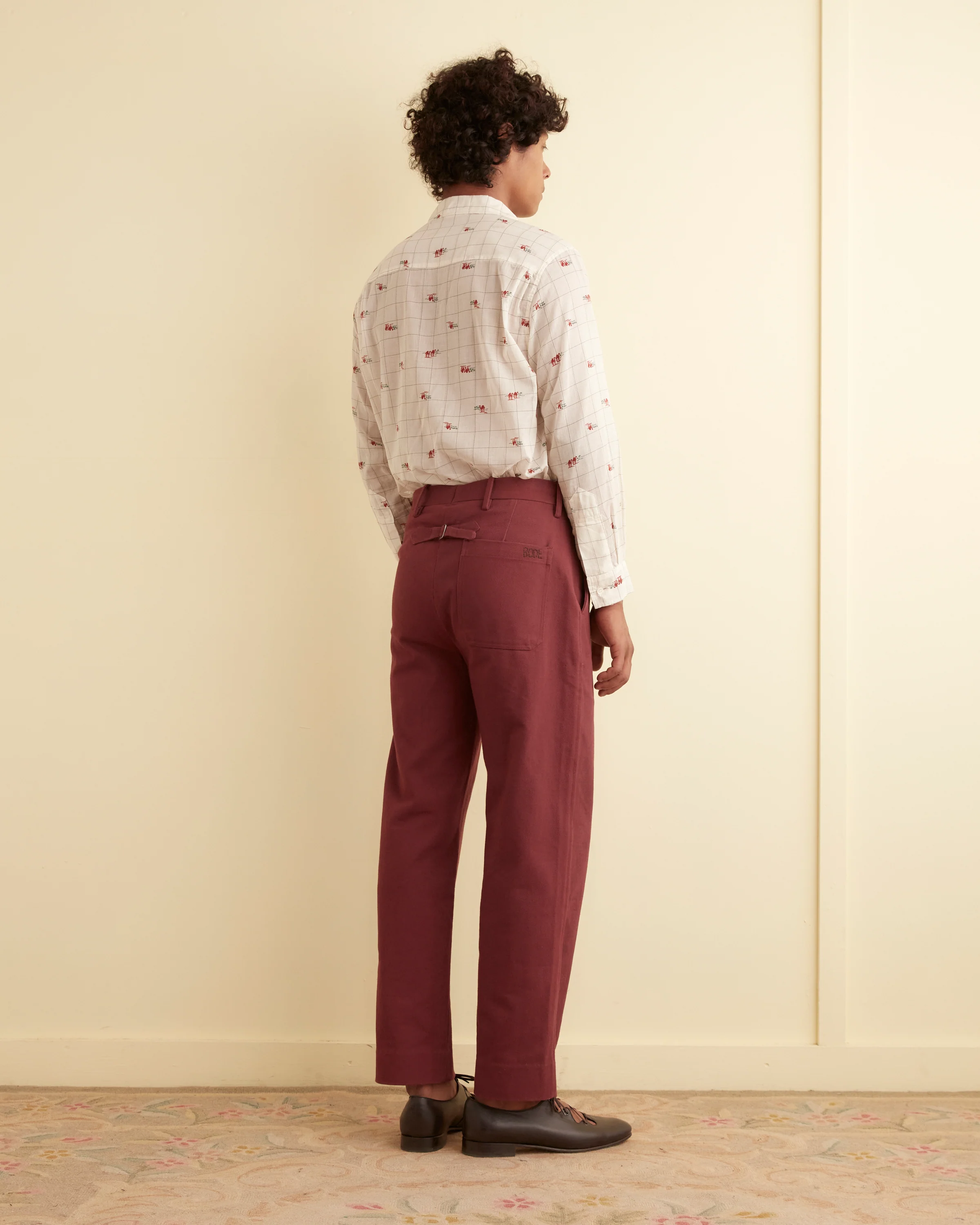 Sheer Camel Long Sleeve Shirt - Image 3