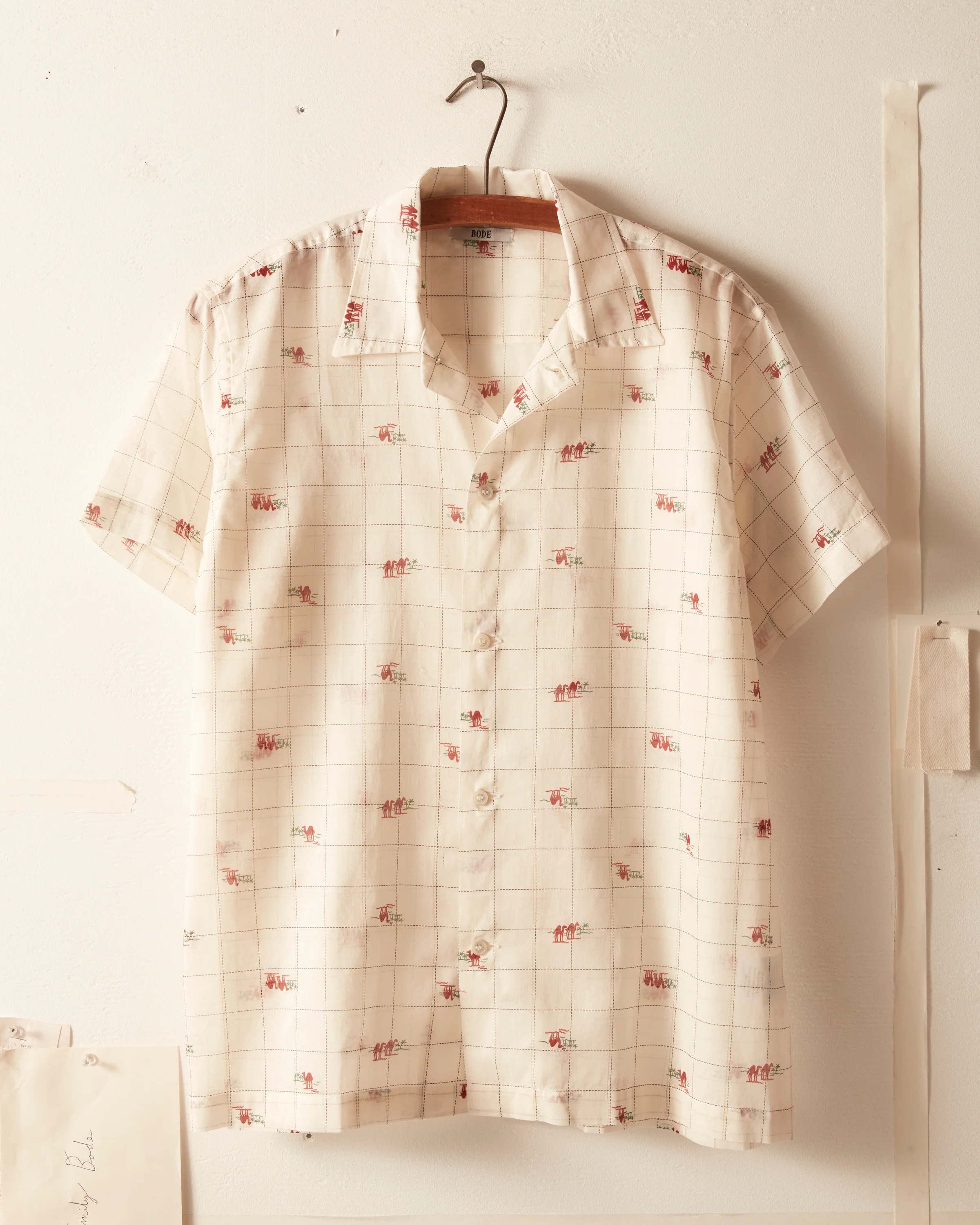 Sheer Camel Short Sleeve Shirt
