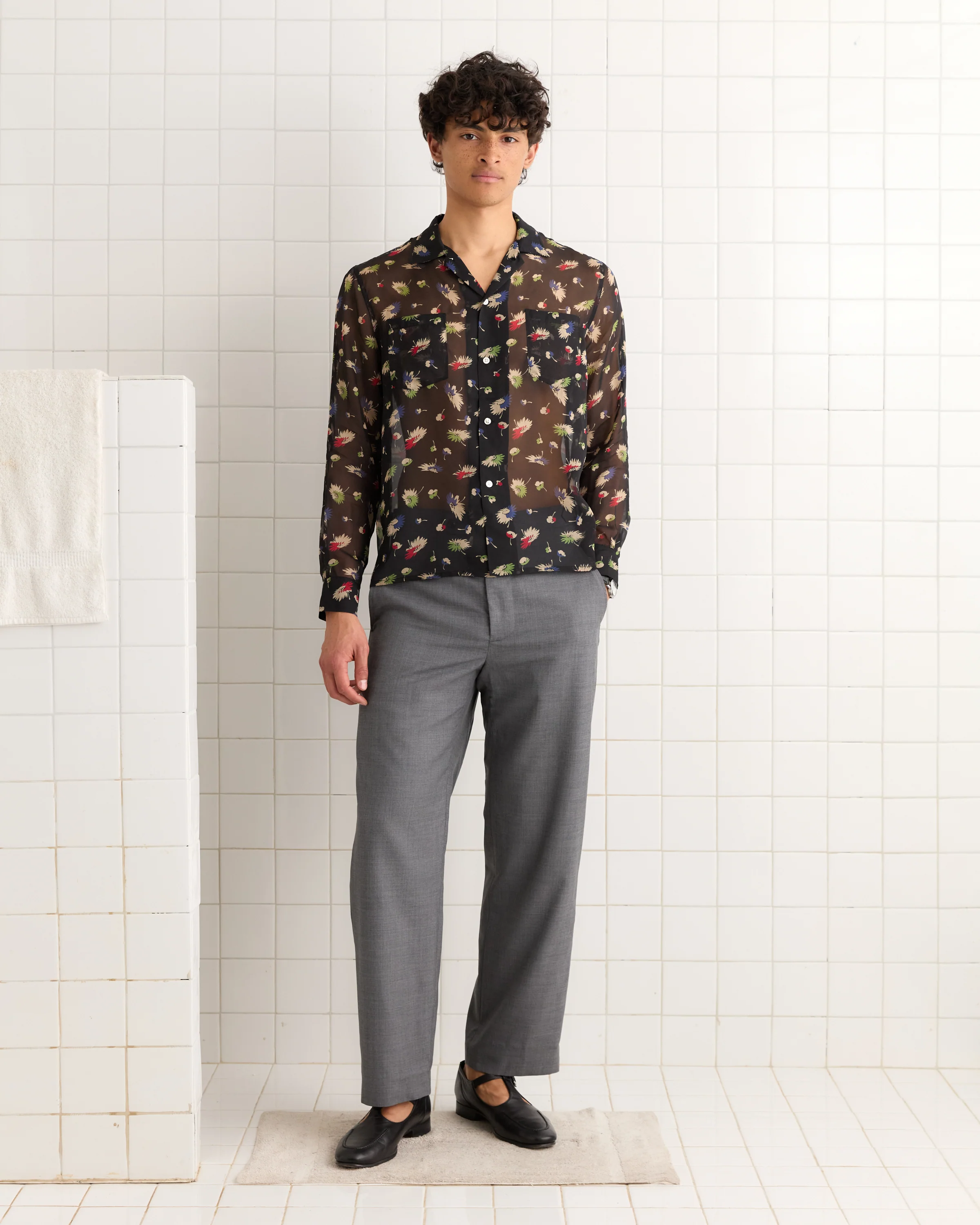 Sheer Midnight Daisy Shirt