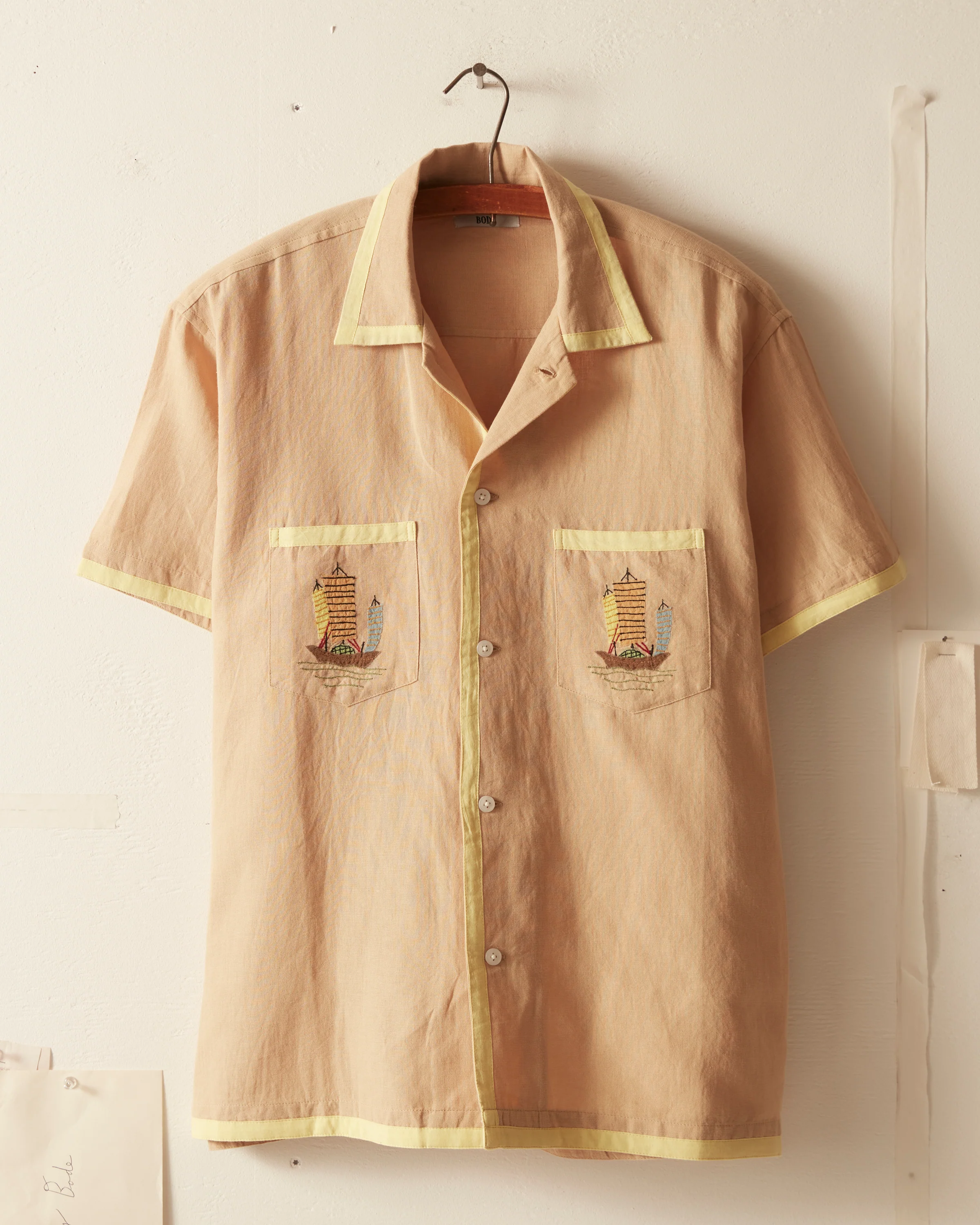 Ship Appliqué Short Sleeve Shirt