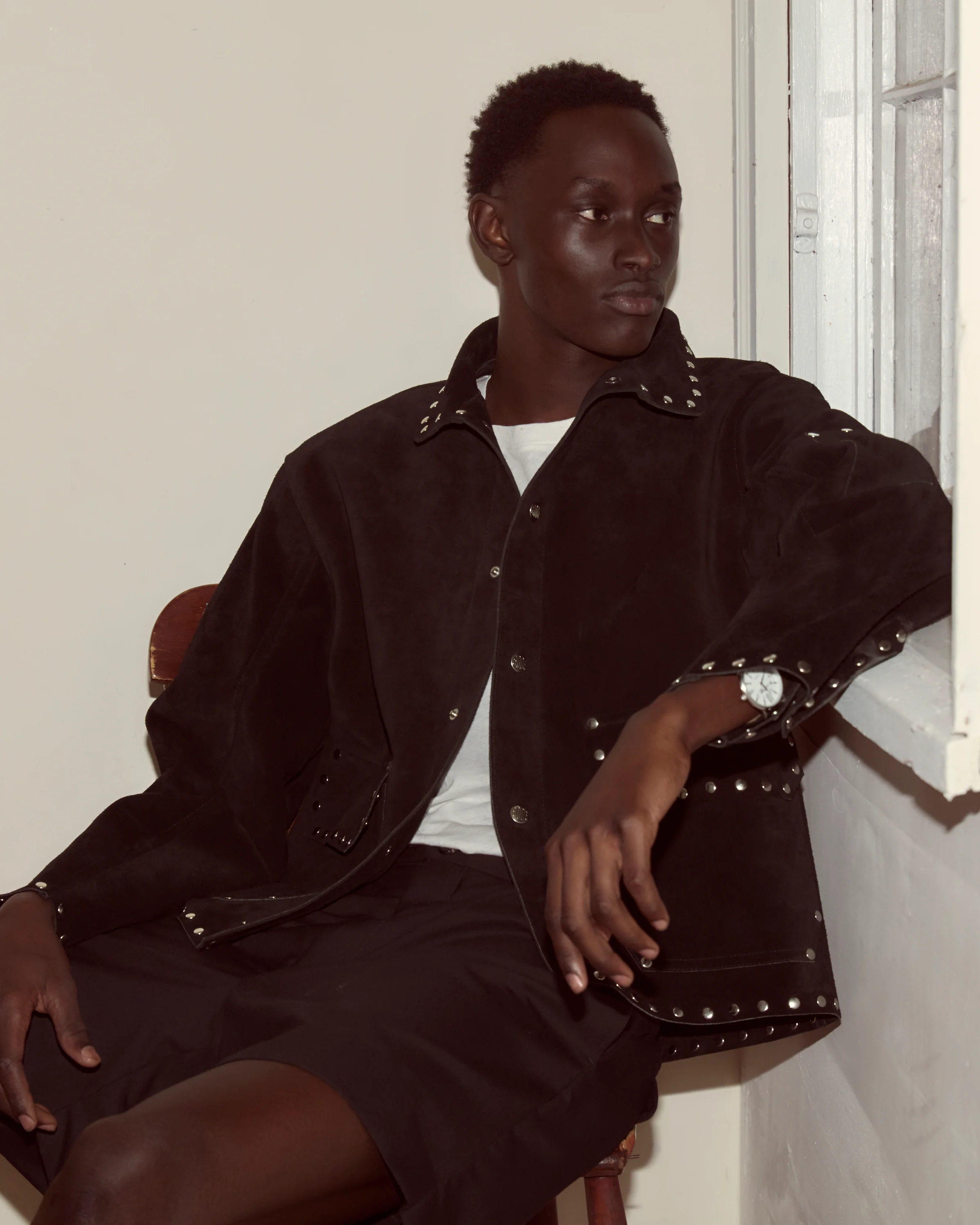 Studded Welding Jacket - Black - Image 3